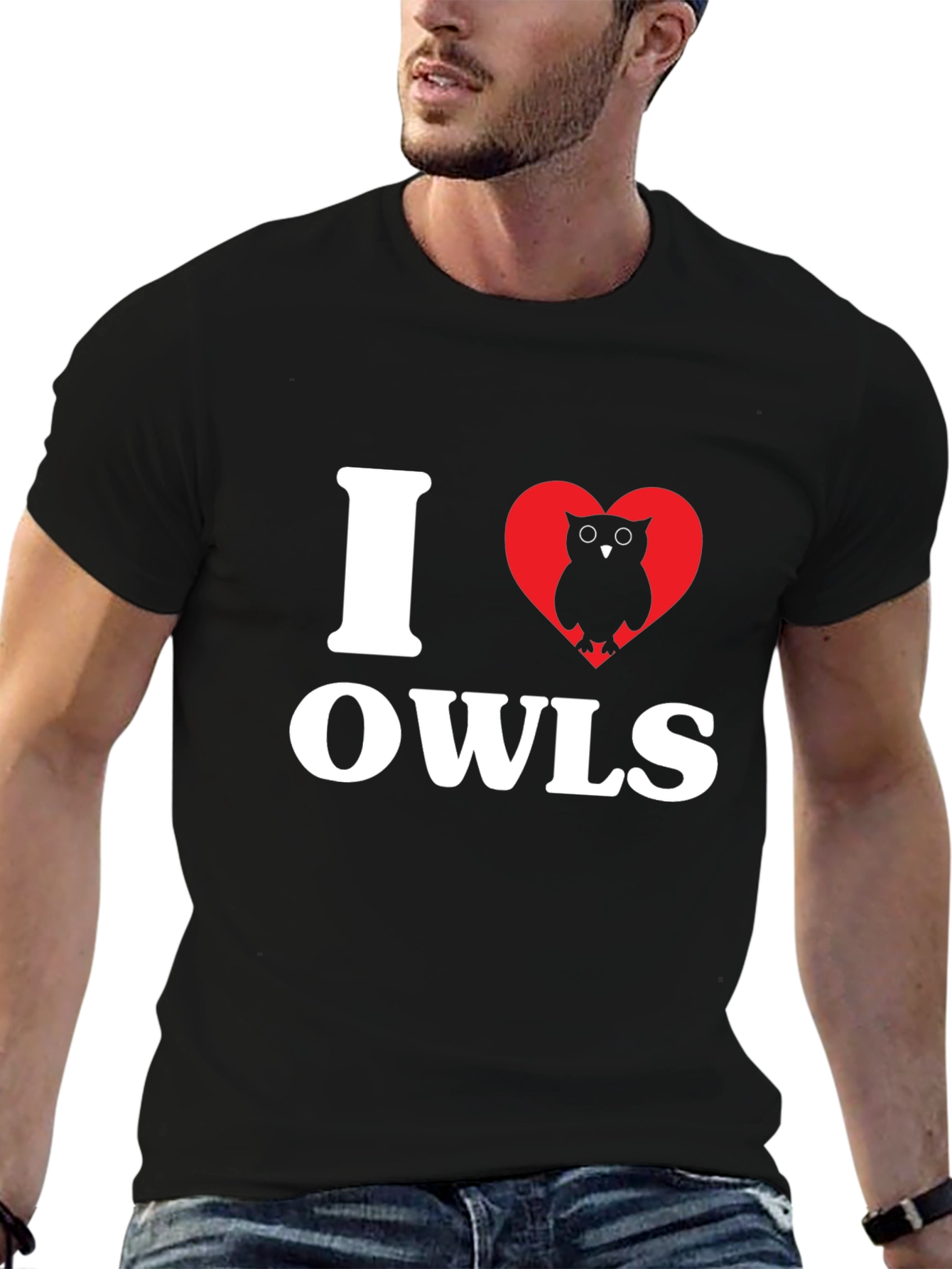 I Love Owls Graphic T-Shirt - Casual Cotton Tee