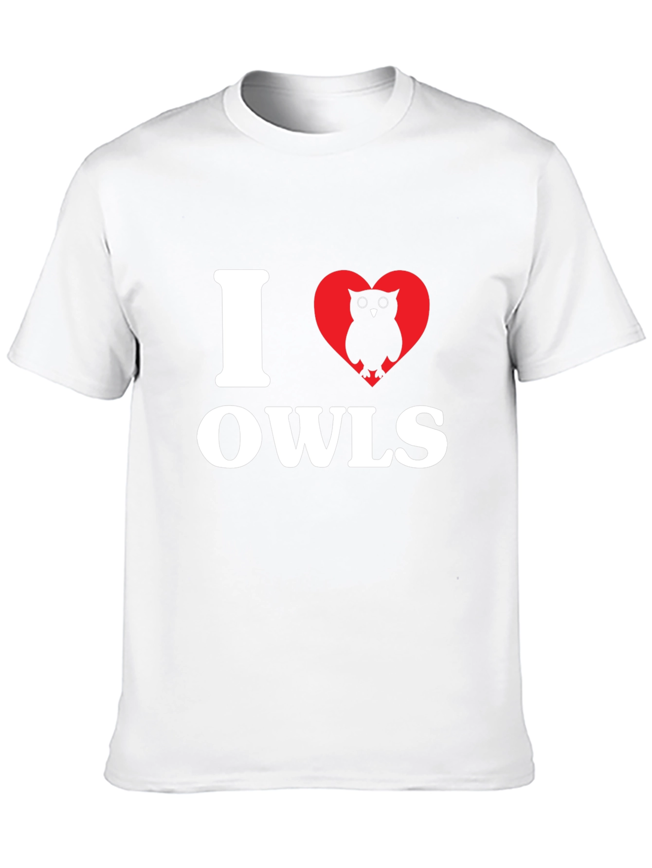 I Love Owls Graphic T-Shirt - Casual Cotton Tee