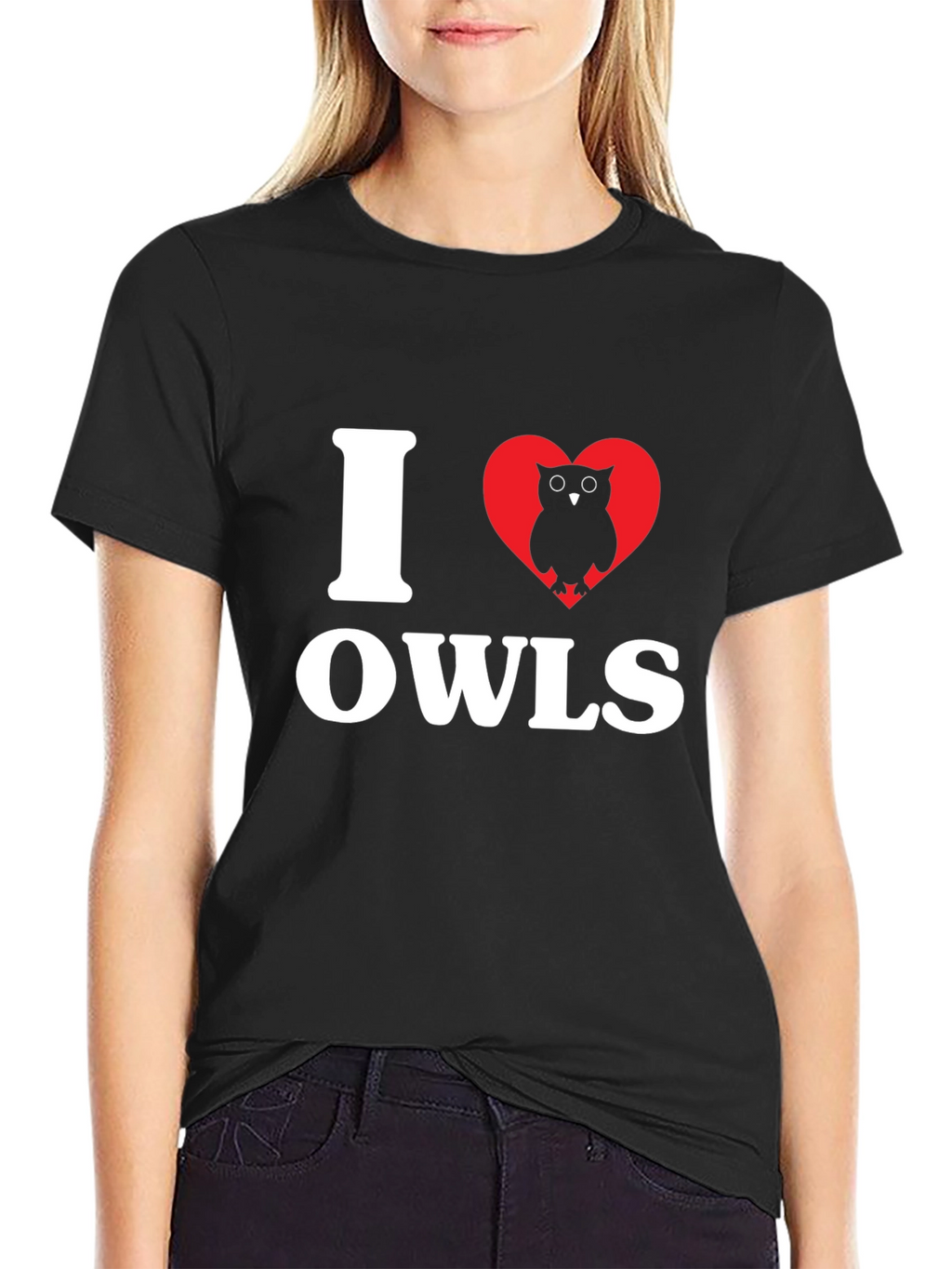 I Love Owls Graphic T-Shirt - Casual Cotton Tee