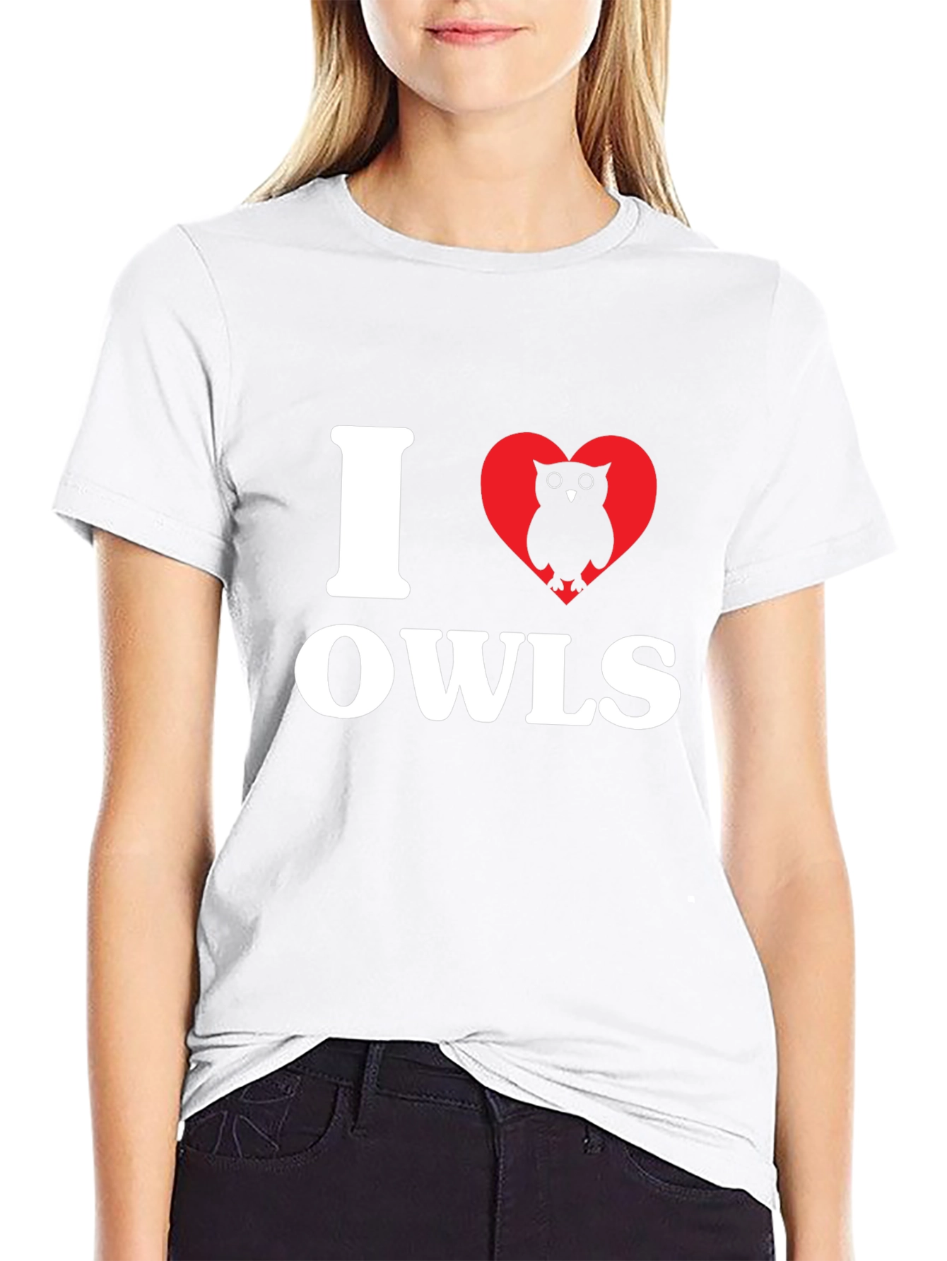 I Love Owls Graphic T-Shirt - Casual Cotton Tee