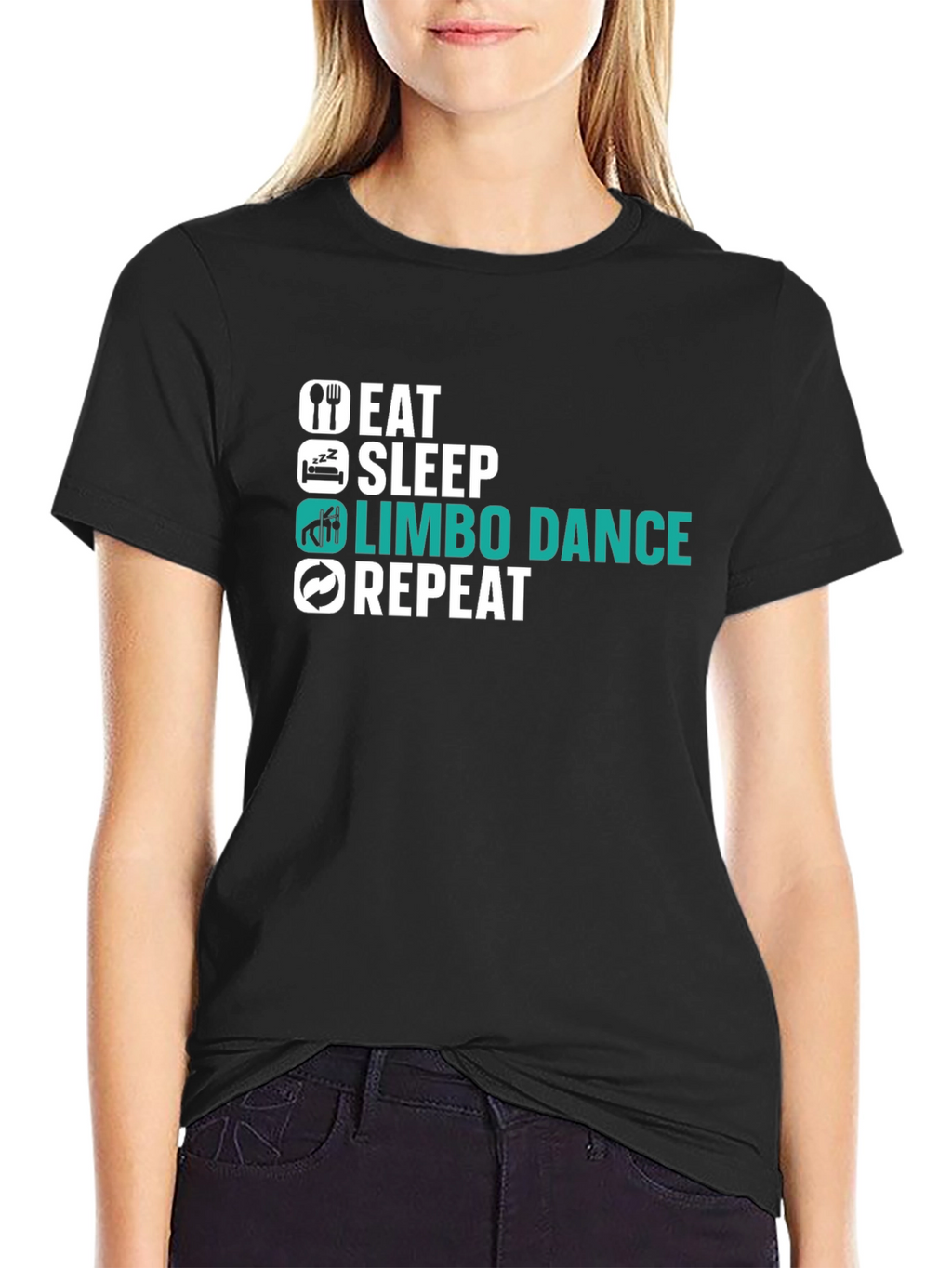 Eat Sleep Limbo Dance Repeat Black T-Shirt