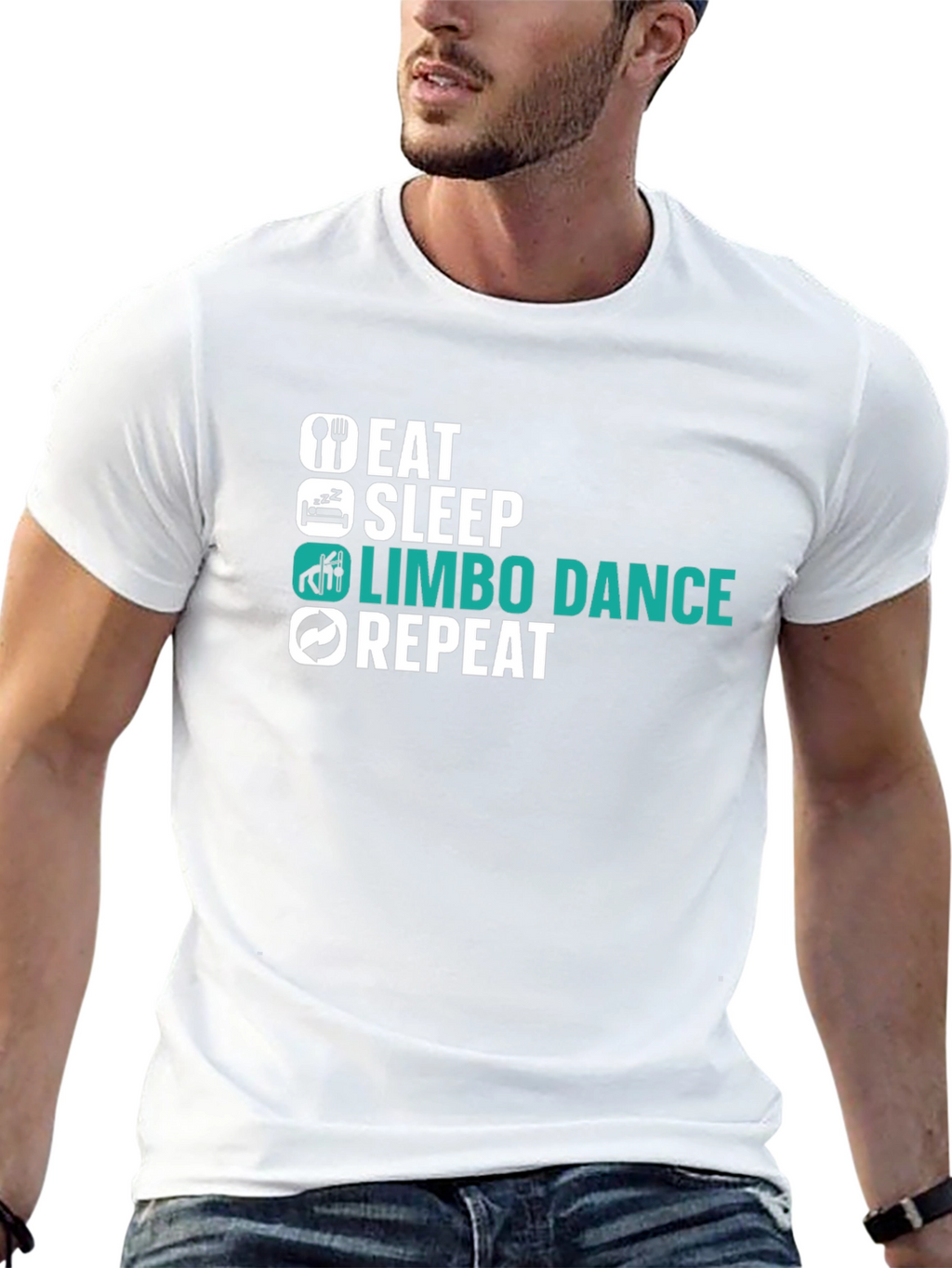 Eat Sleep Limbo Dance Repeat Black T-Shirt