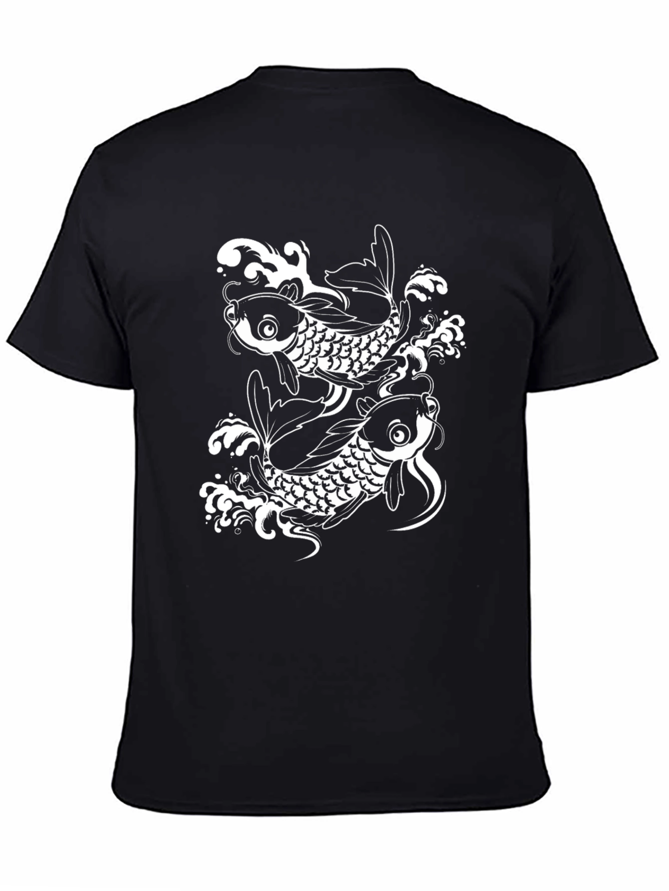 Black Koi Fish Graphic Tee