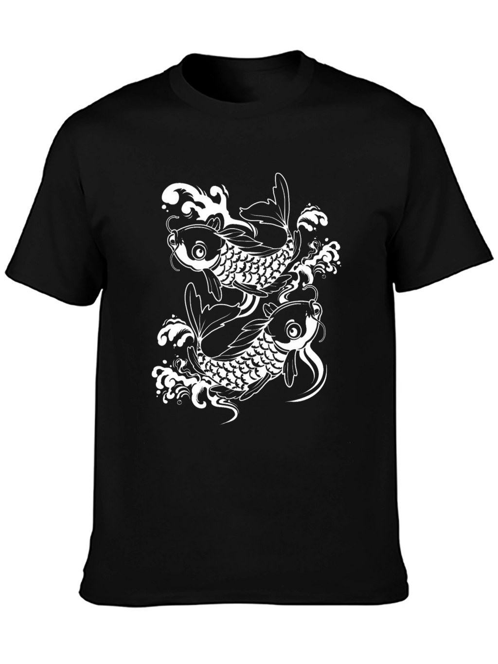 Black Koi Fish Graphic Tee
