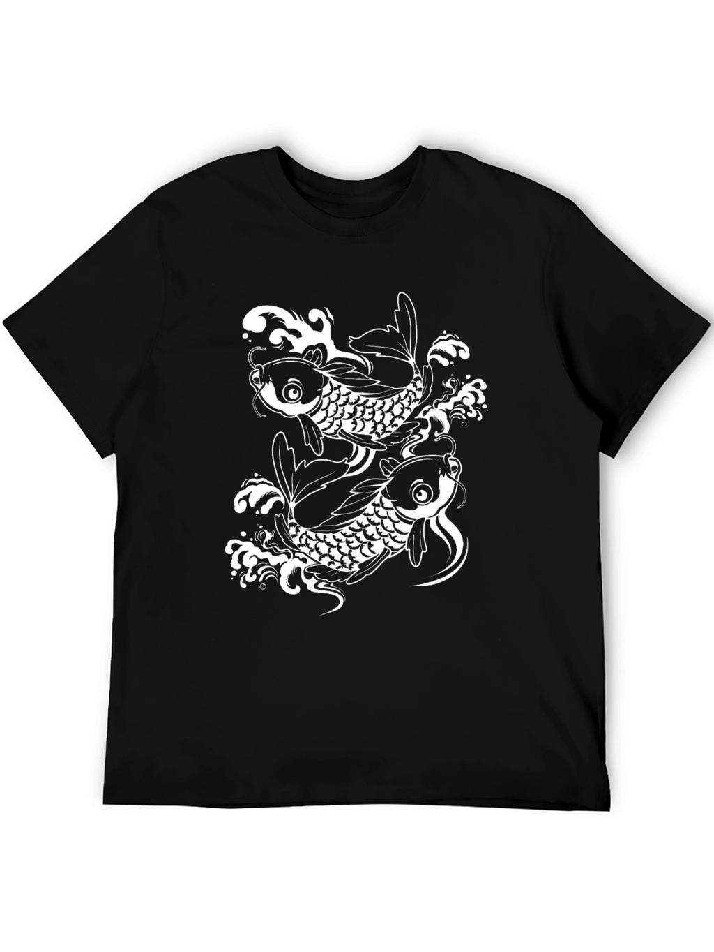 Black Koi Fish Graphic Tee