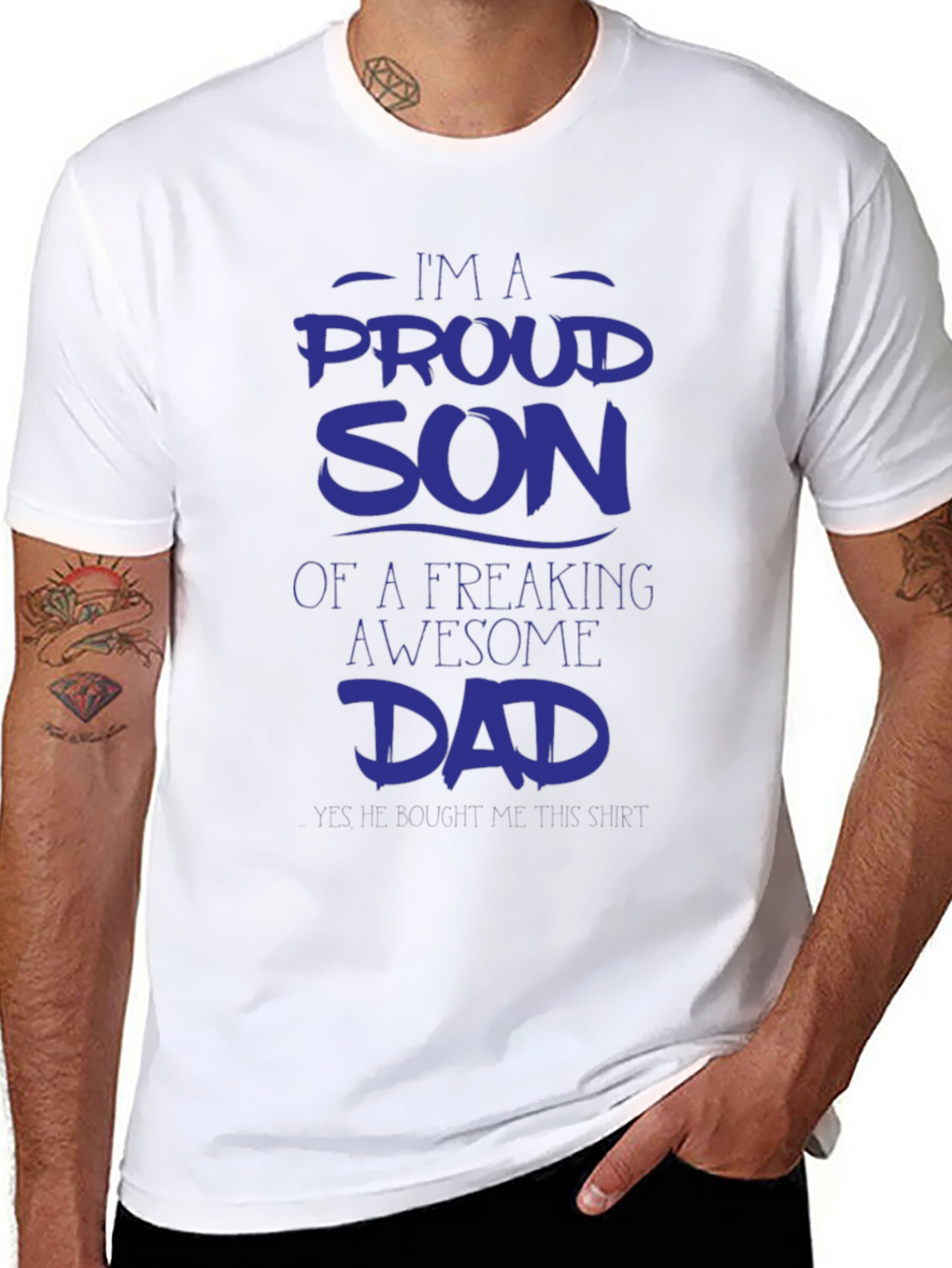 Proud Son Awesome Dad Graphic Tee