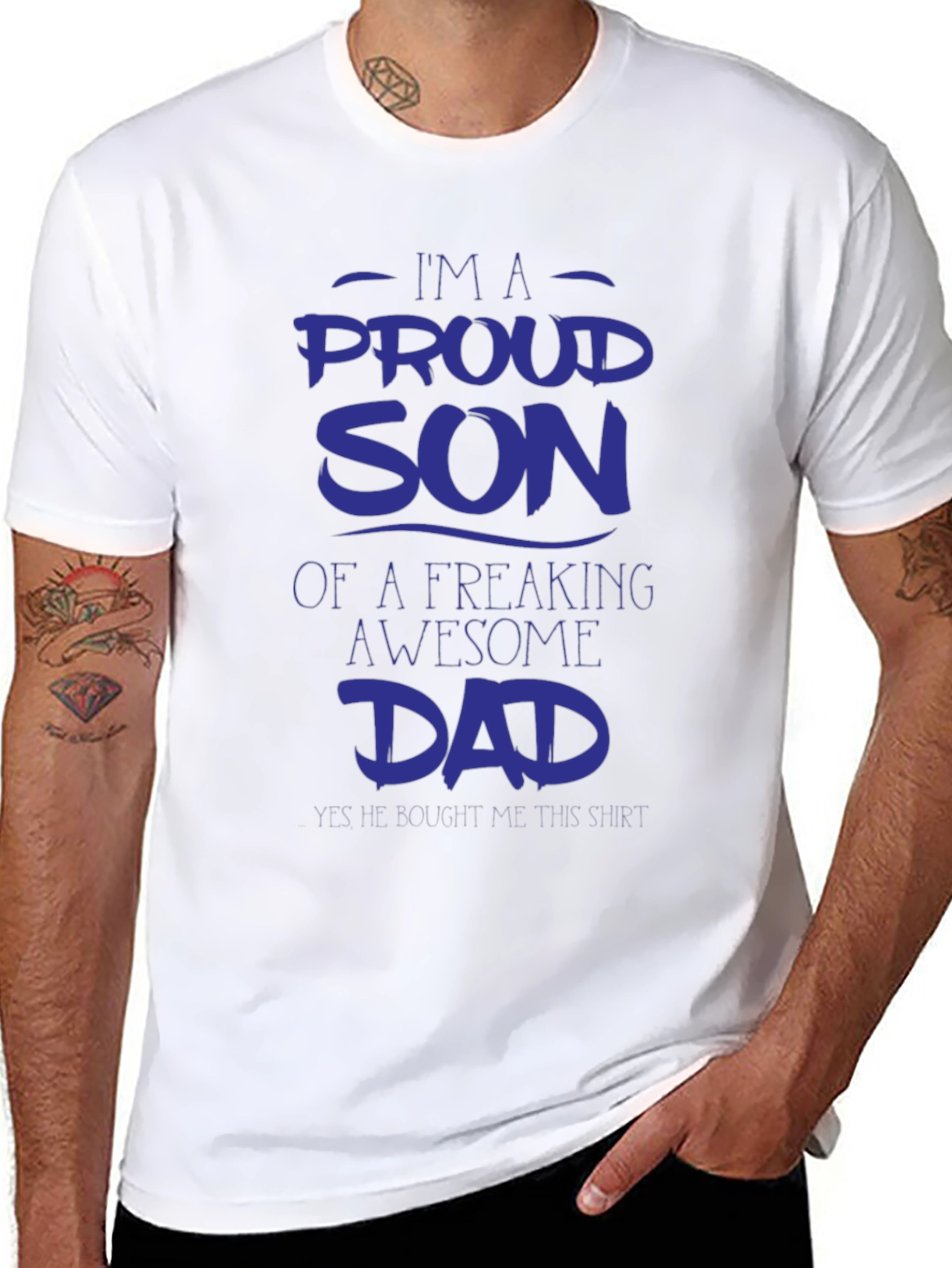 Proud Son Awesome Dad Graphic Tee
