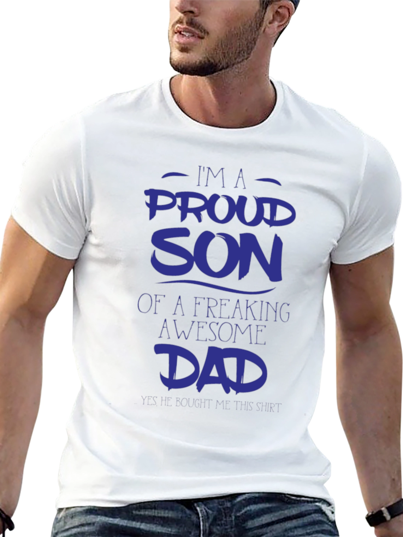 Proud Son Awesome Dad Graphic Tee