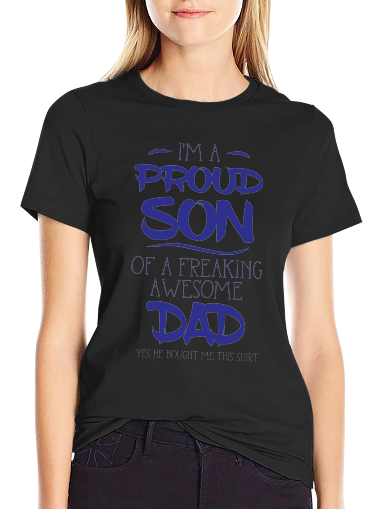 Proud Son Awesome Dad Graphic Tee