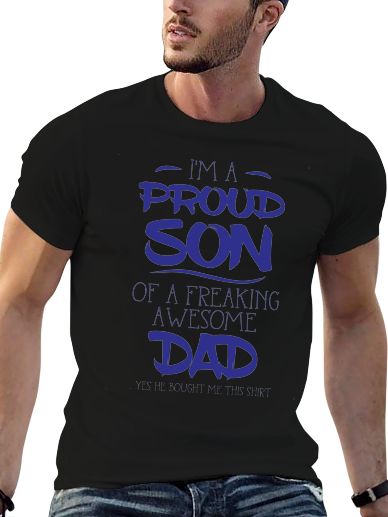 Proud Son Awesome Dad Graphic Tee