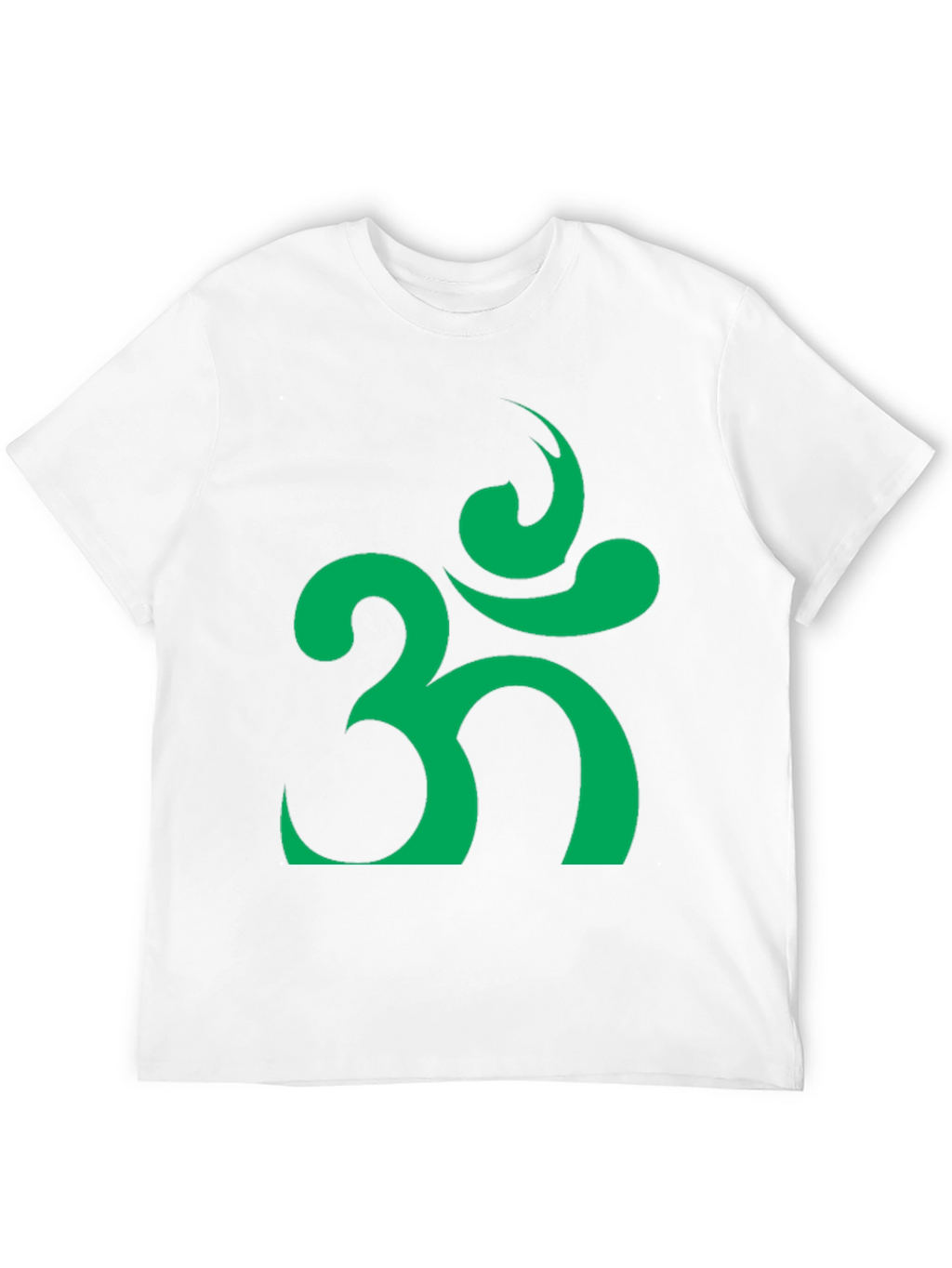Om Symbol T-Shirt - Black with Green Design
