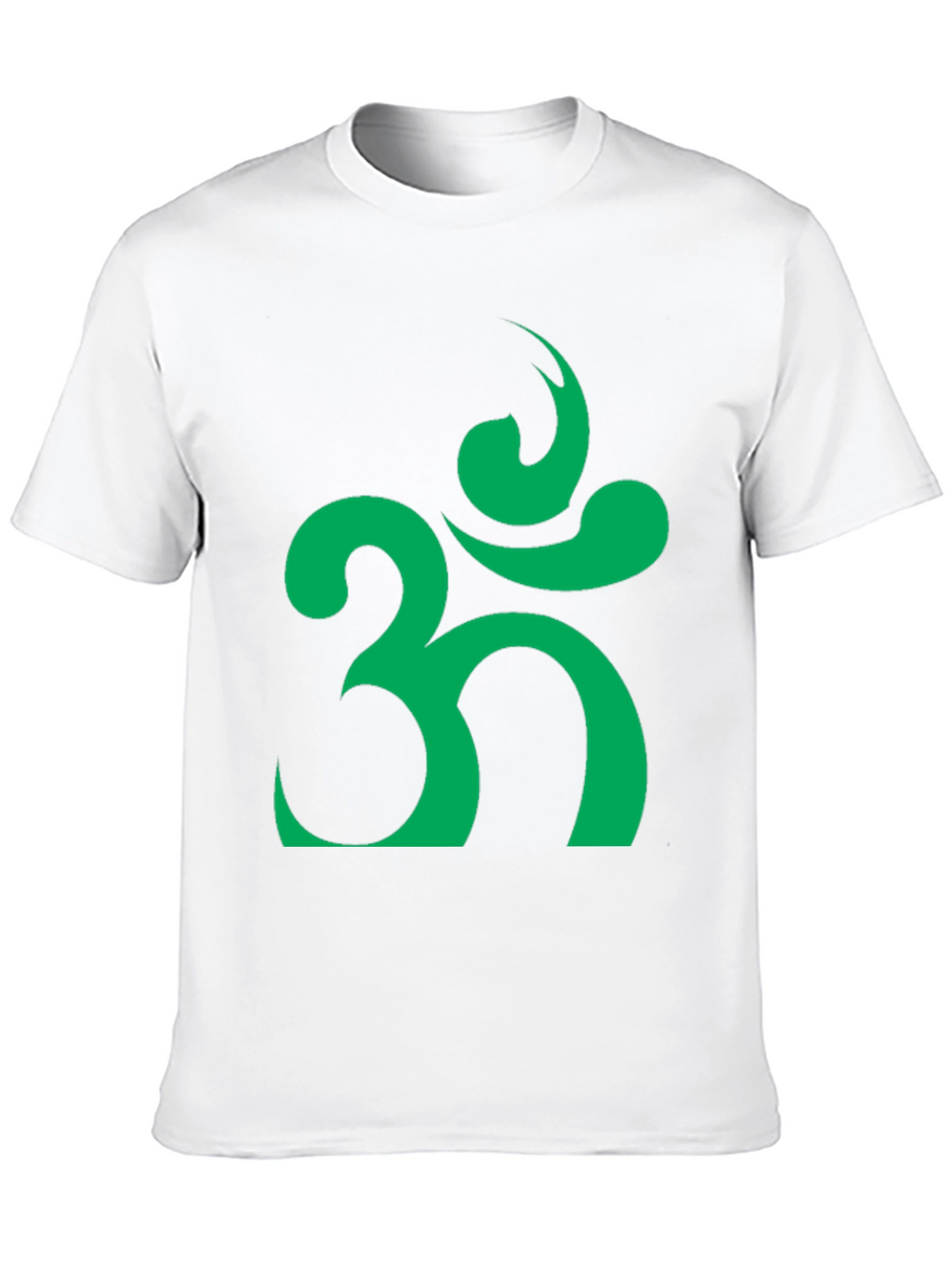 Om Symbol T-Shirt - Black with Green Design
