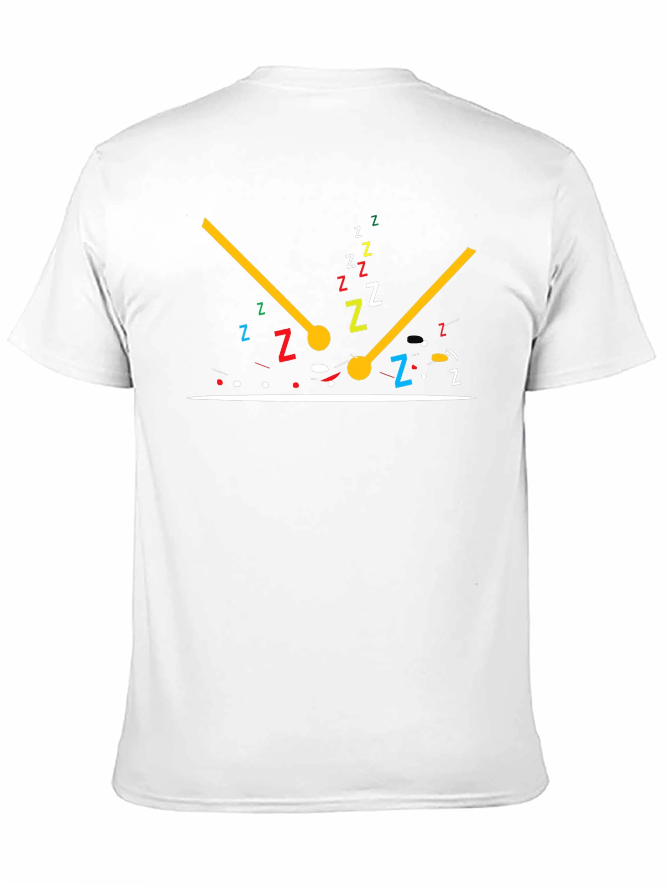 Snoozing Clock Hands Graphic T-Shirt