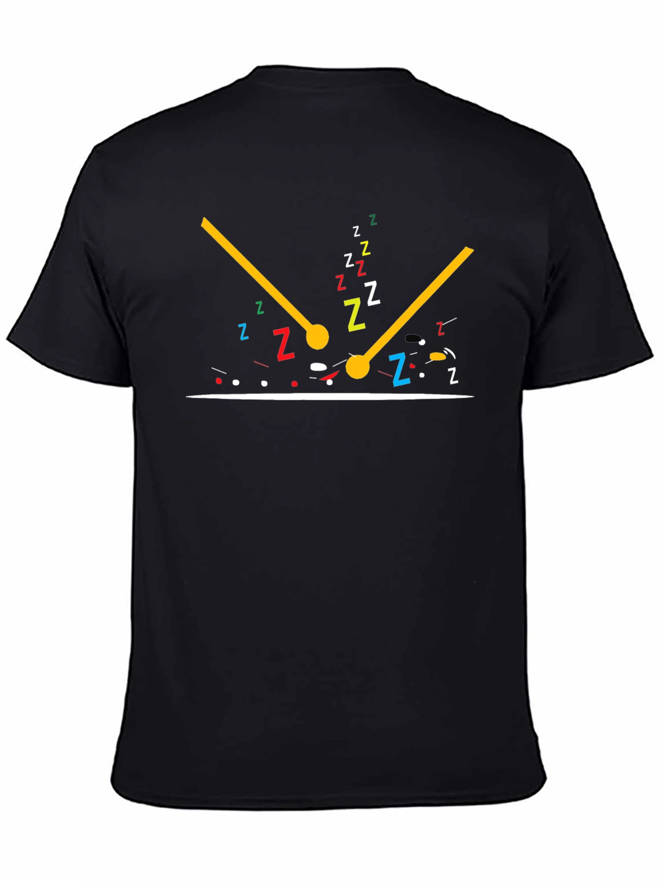 Snoozing Clock Hands Graphic T-Shirt