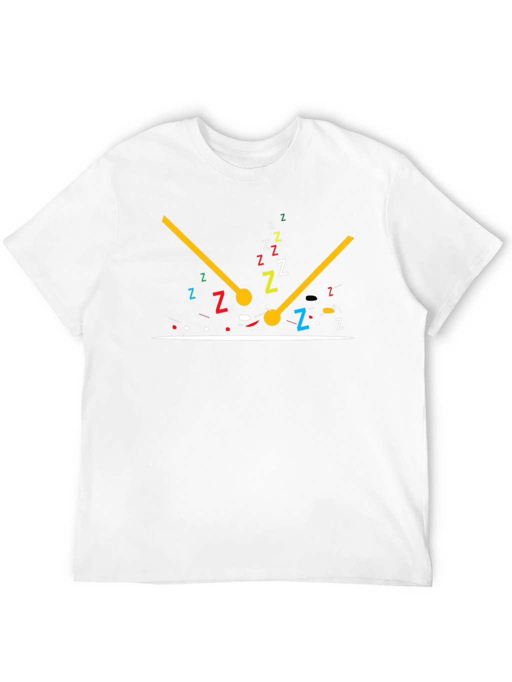 Snoozing Clock Hands Graphic T-Shirt