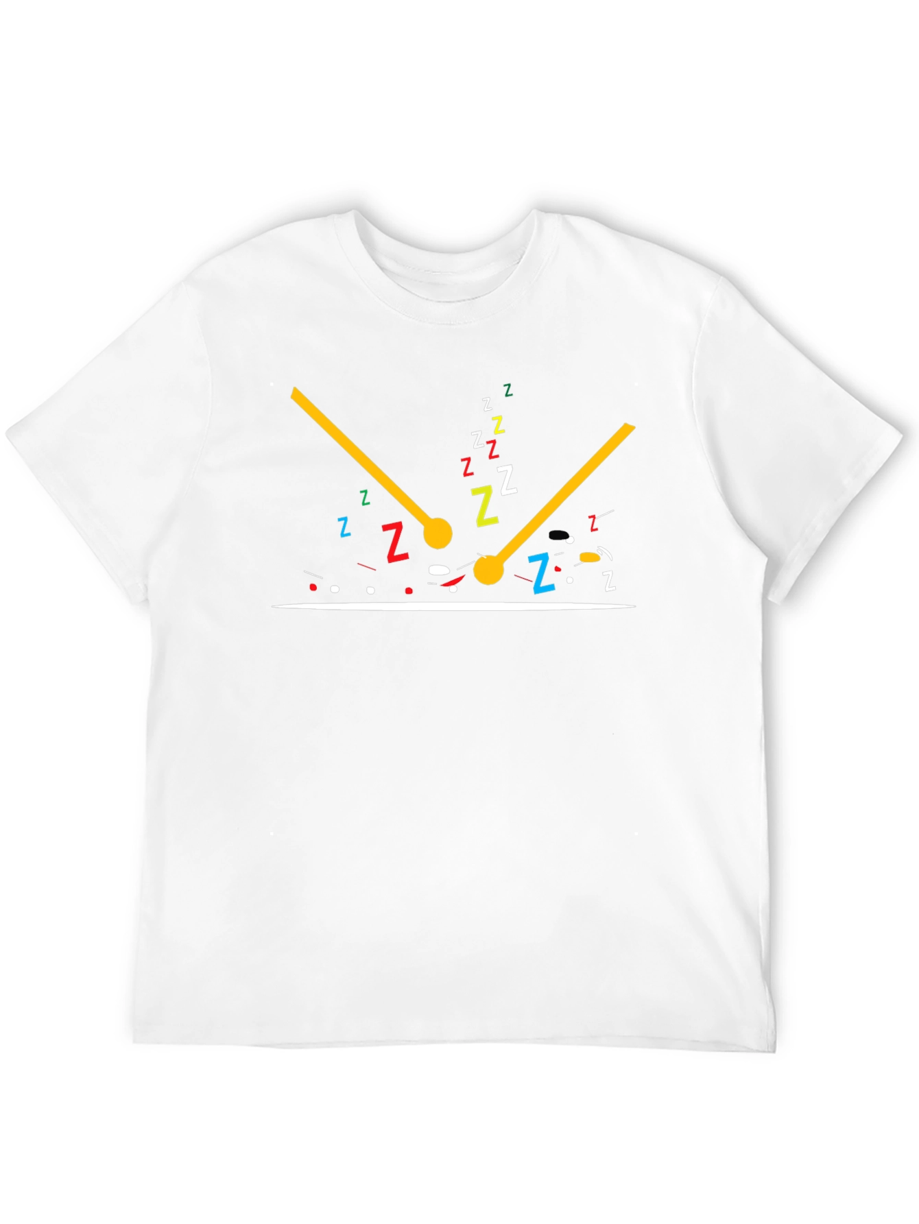 Snoozing Clock Hands Graphic T-Shirt