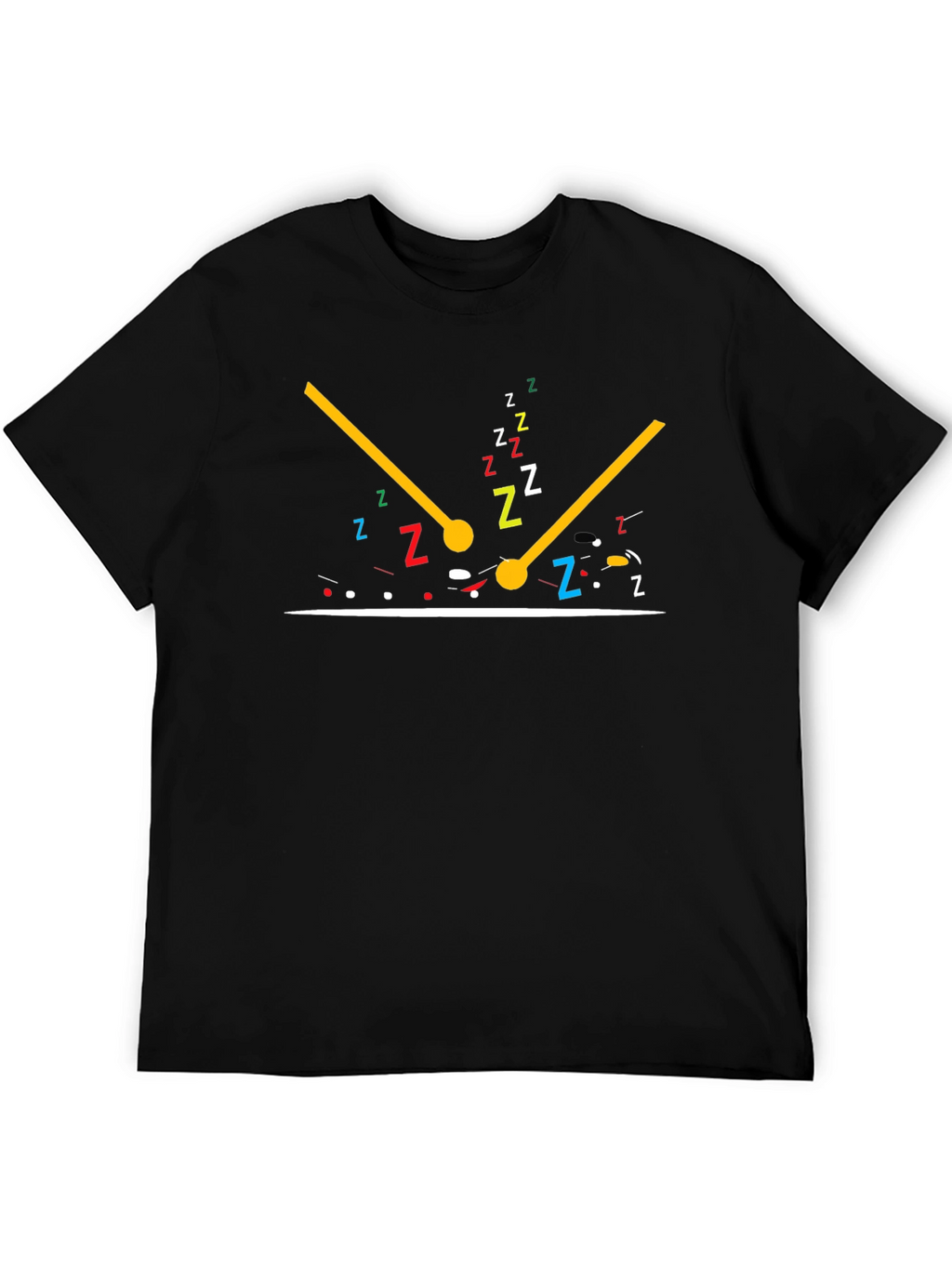 Snoozing Clock Hands Graphic T-Shirt
