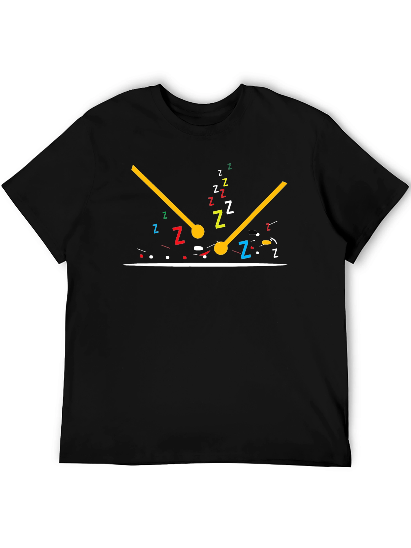 Snoozing Clock Hands Graphic T-Shirt