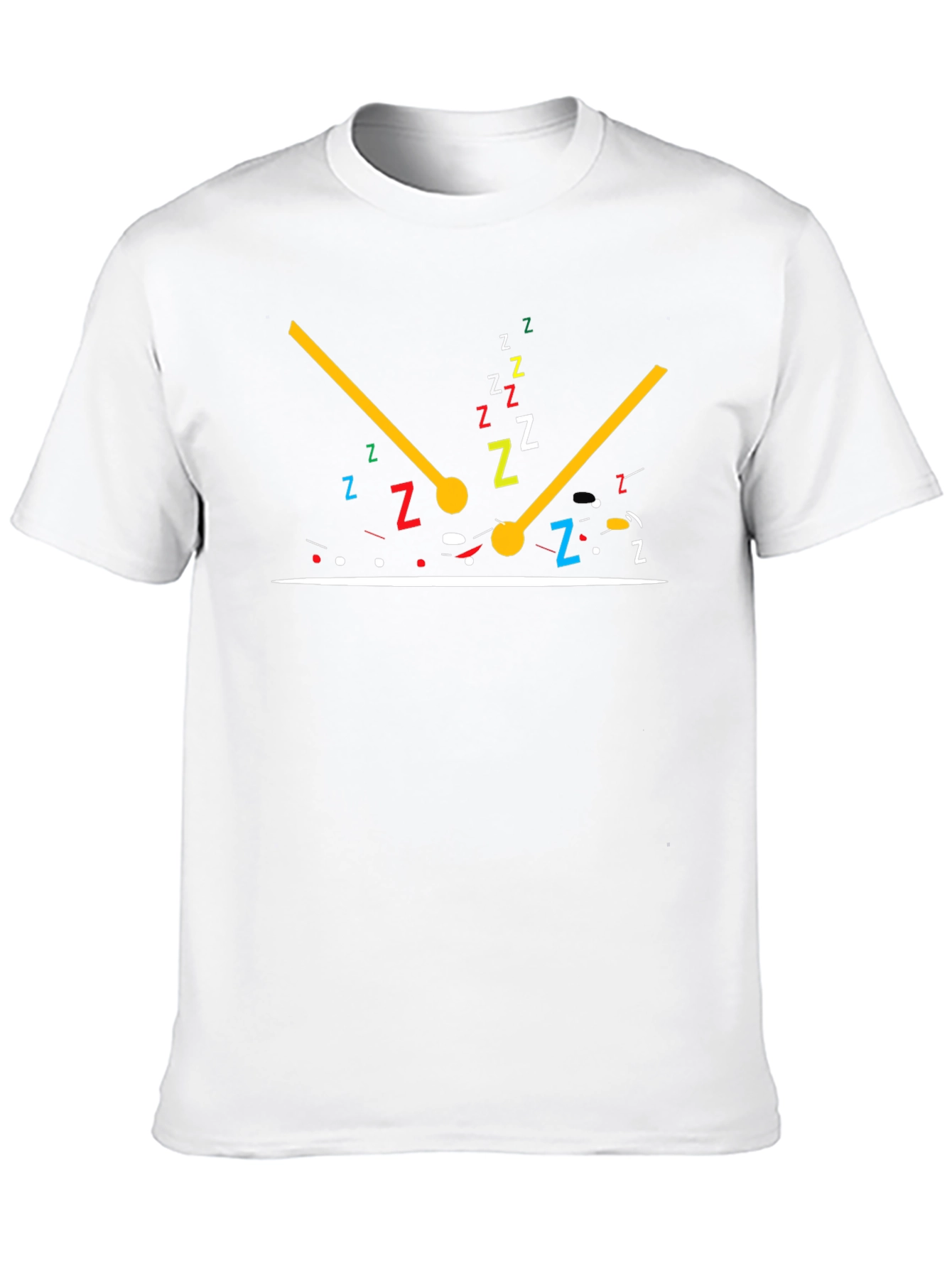 Snoozing Clock Hands Graphic T-Shirt