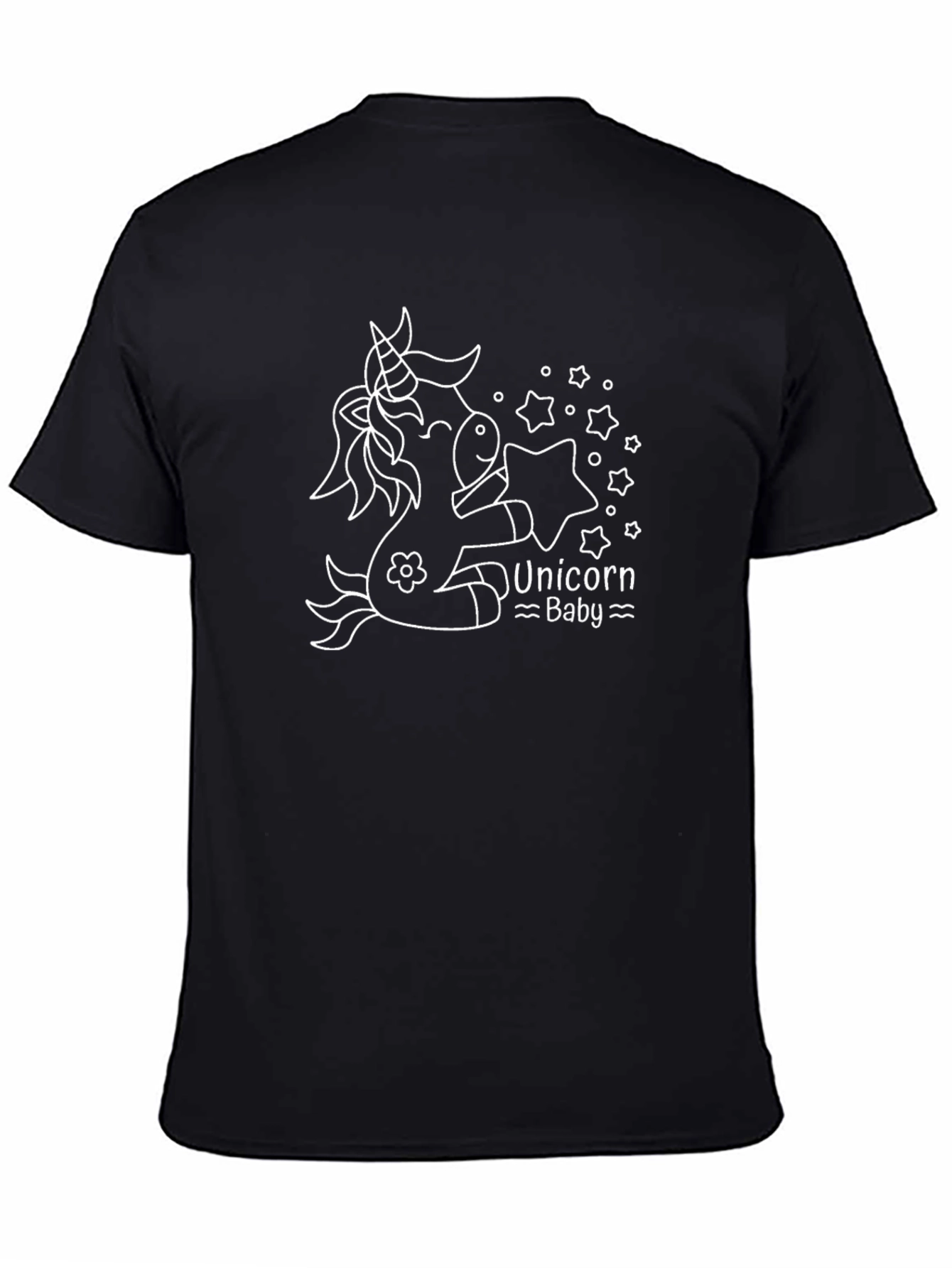Unicorn Baby Black T-Shirt - Cute Graphic Tee