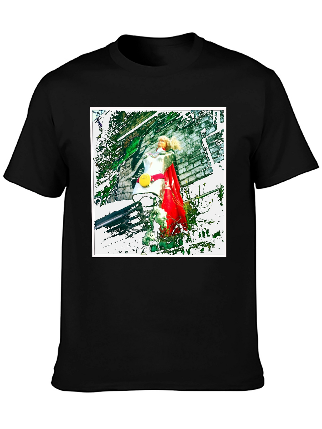 Black T-Shirt with Unique Artistic Print