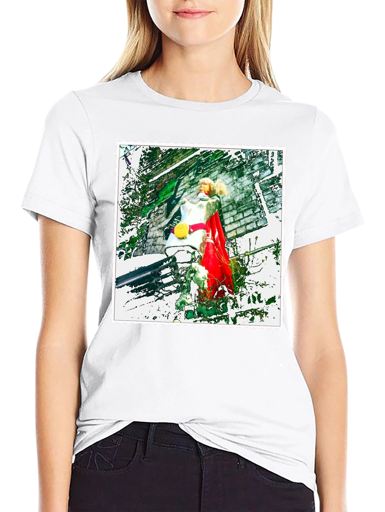 Black T-Shirt with Unique Artistic Print