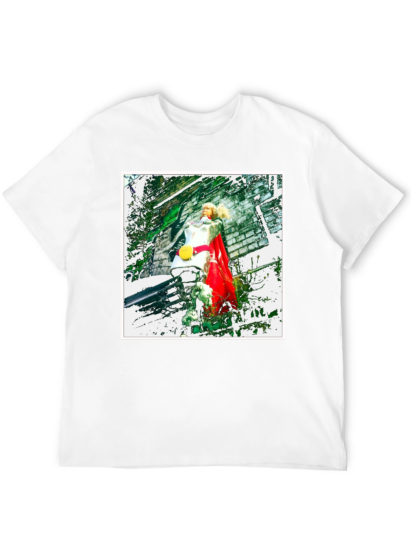 Black T-Shirt with Unique Artistic Print