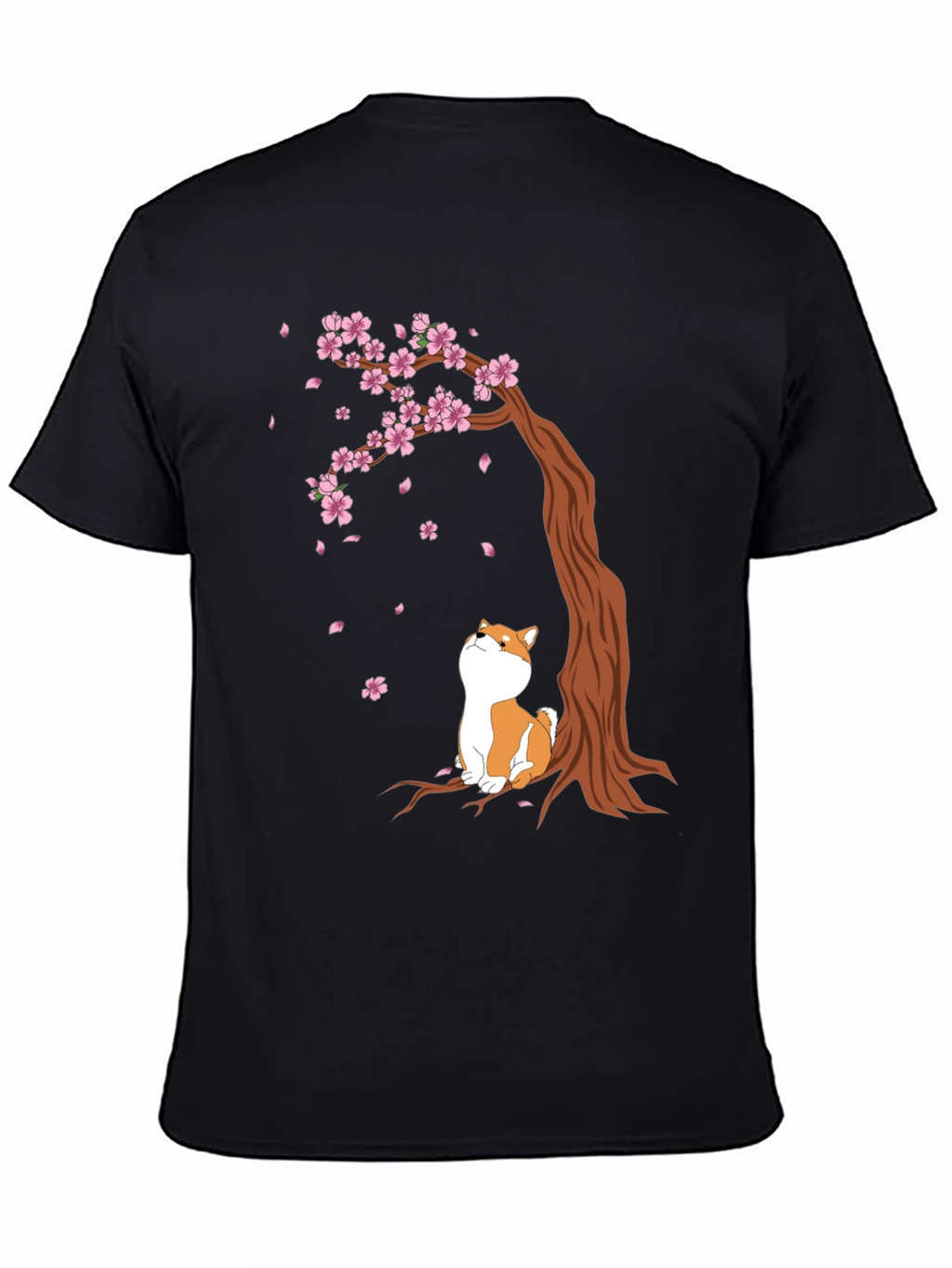 Shiba Inu Cherry Blossom Tree T-Shirt