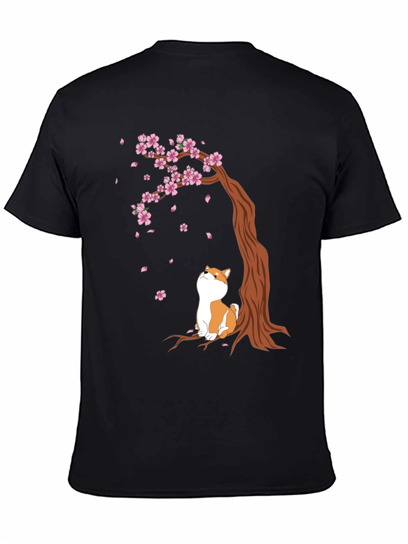 Shiba Inu Cherry Blossom Tree T-Shirt