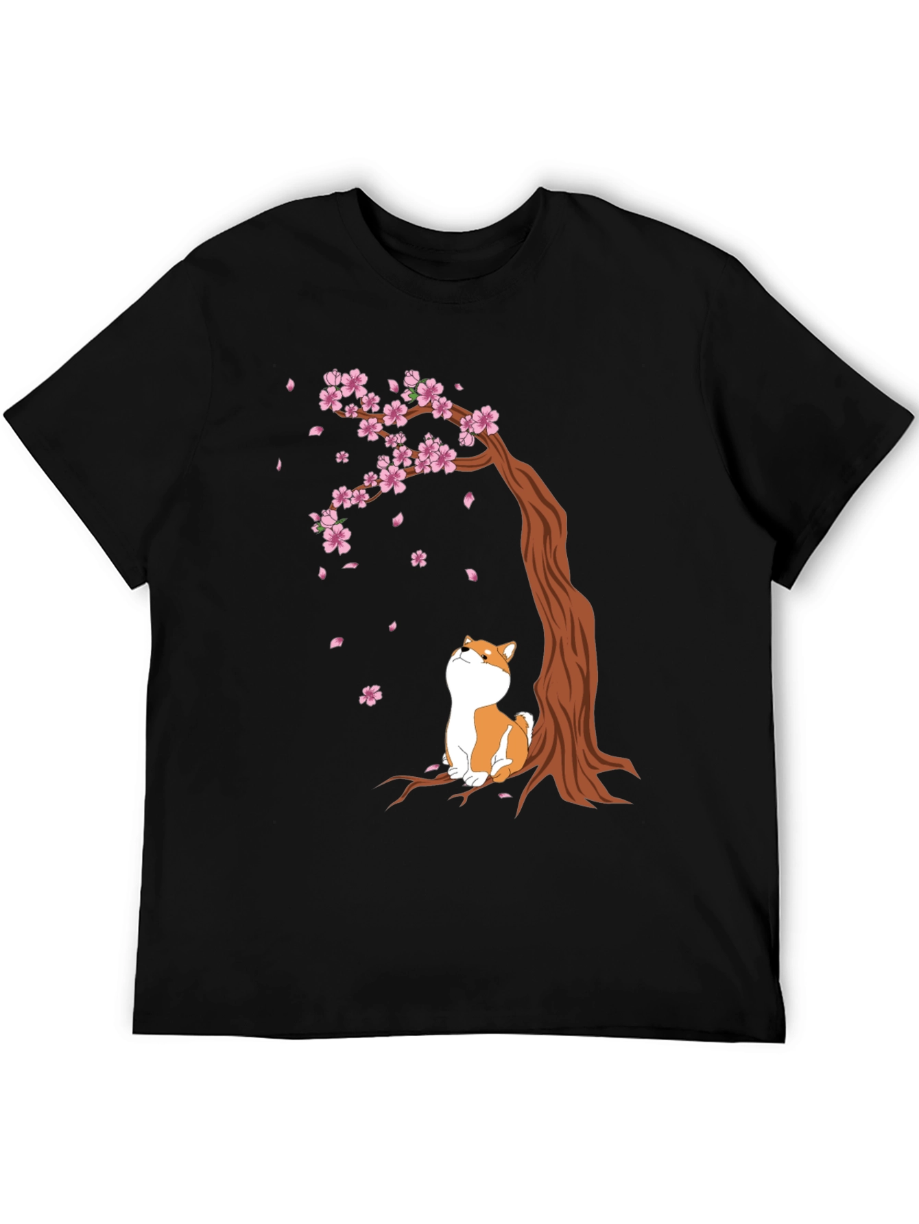 Shiba Inu Cherry Blossom Tree T-Shirt