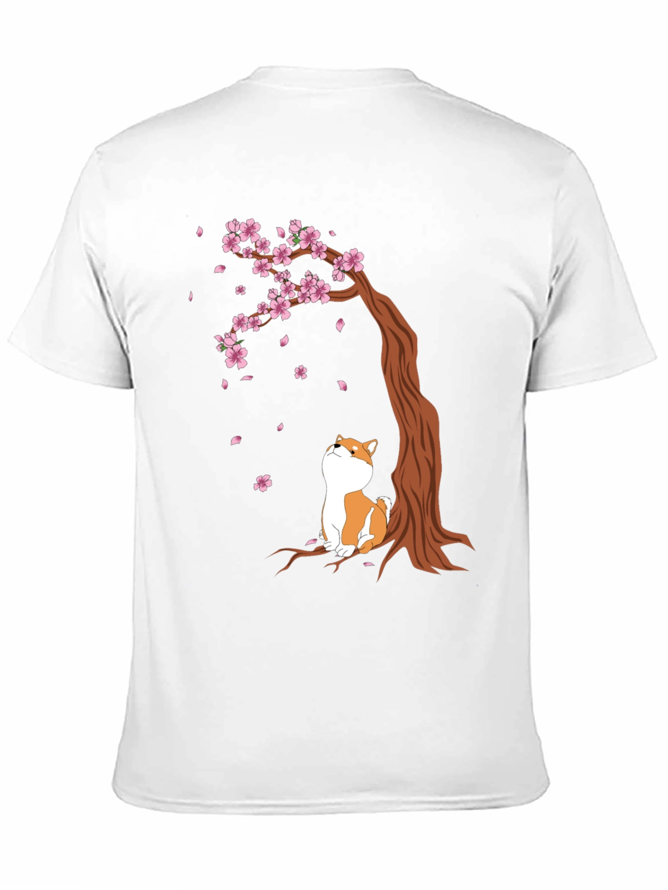 Shiba Inu Cherry Blossom Tree T-Shirt