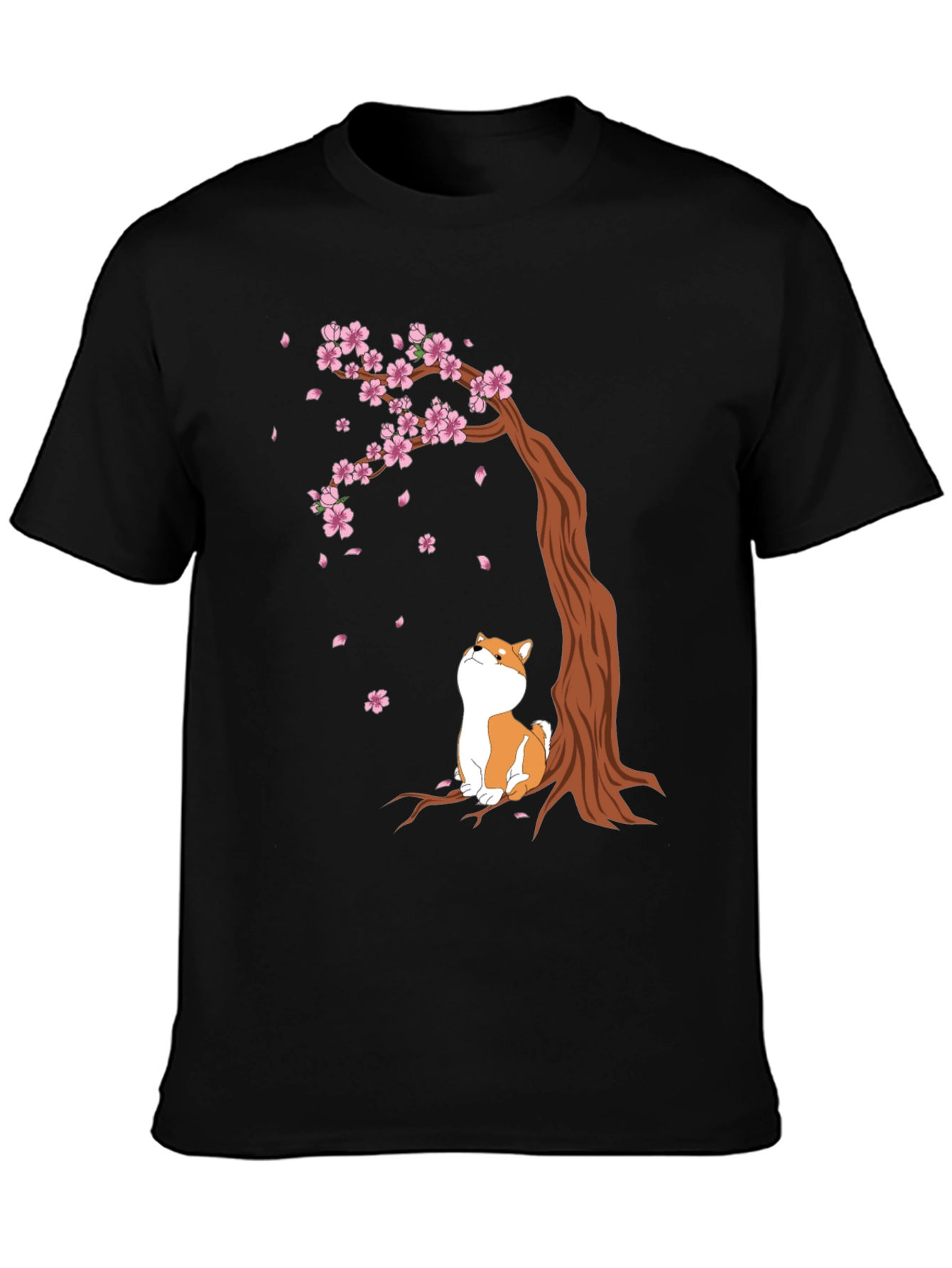 Shiba Inu Cherry Blossom Tree T-Shirt