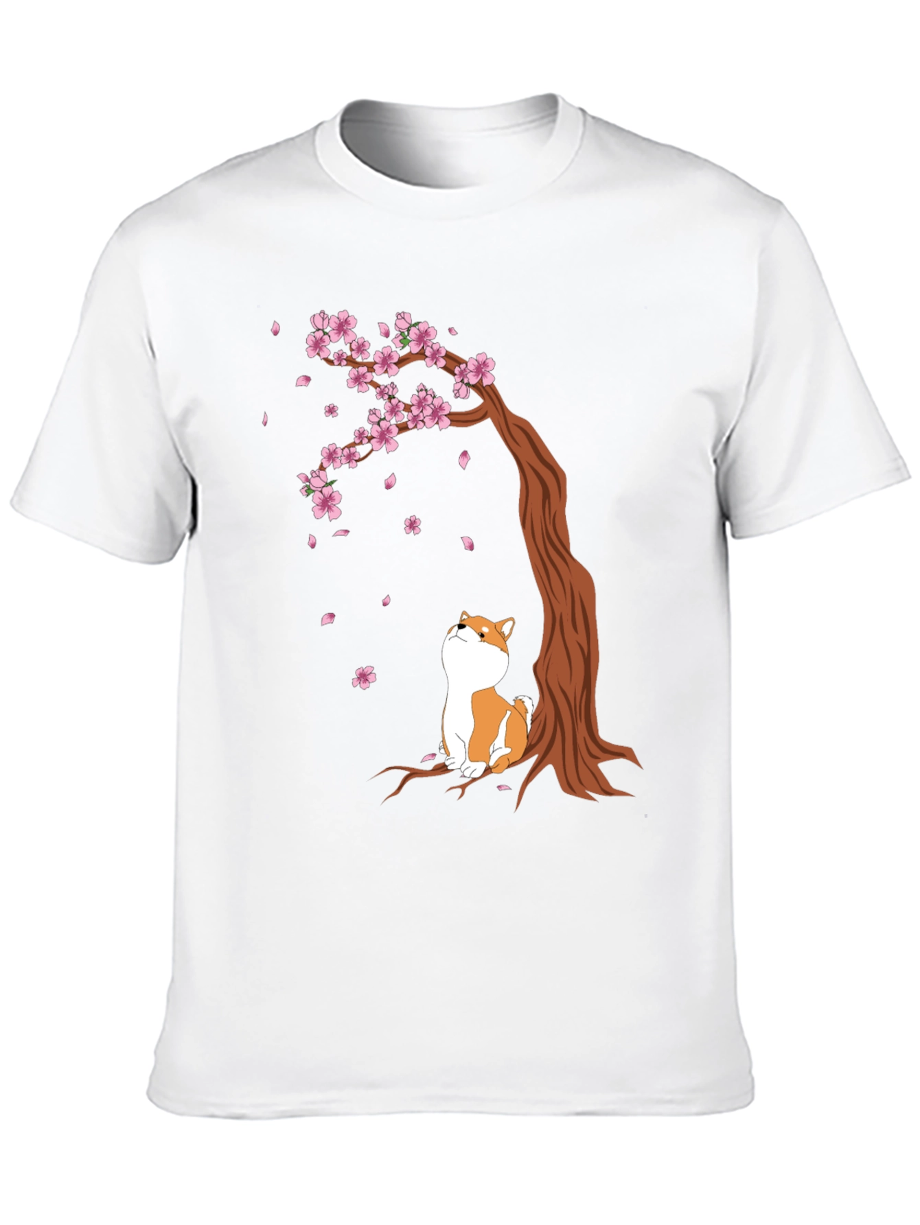 Shiba Inu Cherry Blossom Tree T-Shirt