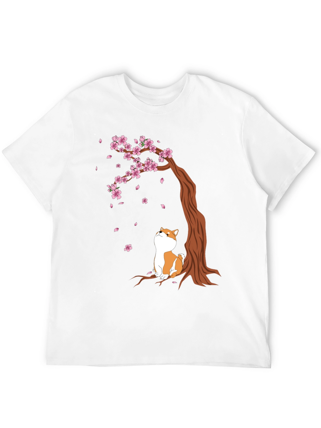 Shiba Inu Cherry Blossom Tree T-Shirt