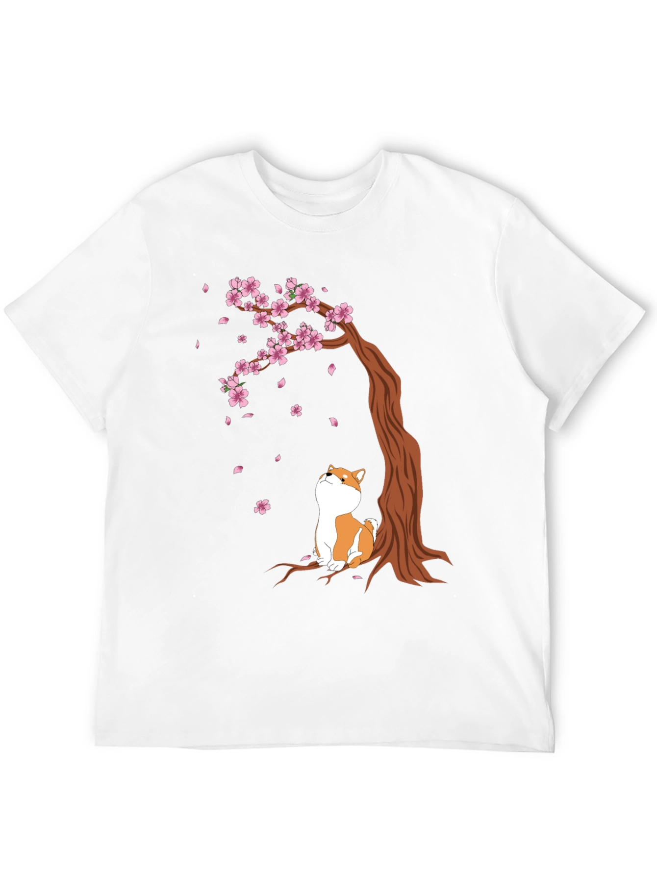 Shiba Inu Cherry Blossom Tree T-Shirt