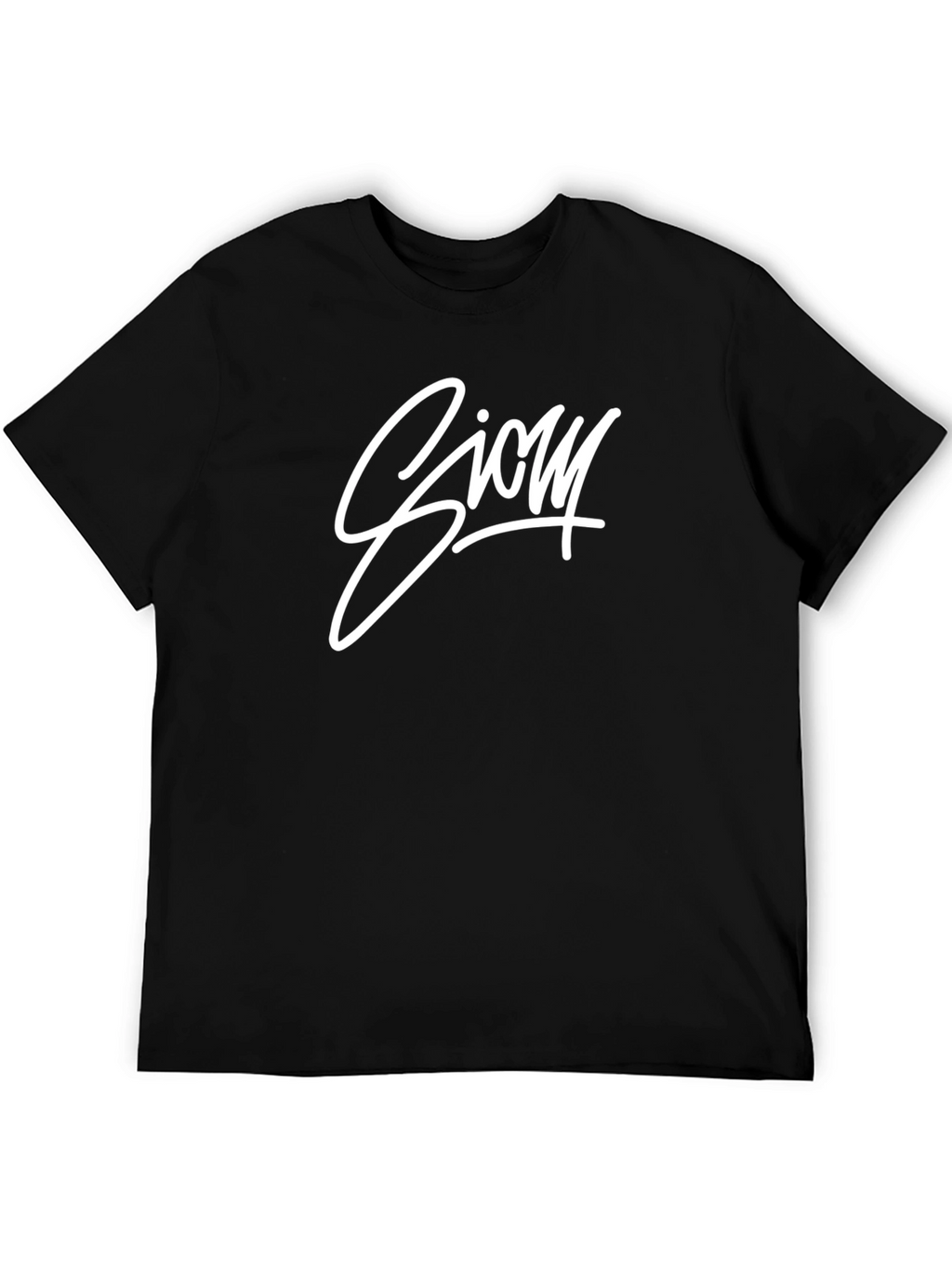 Stylish Black T-Shirt with White Glory Script Design