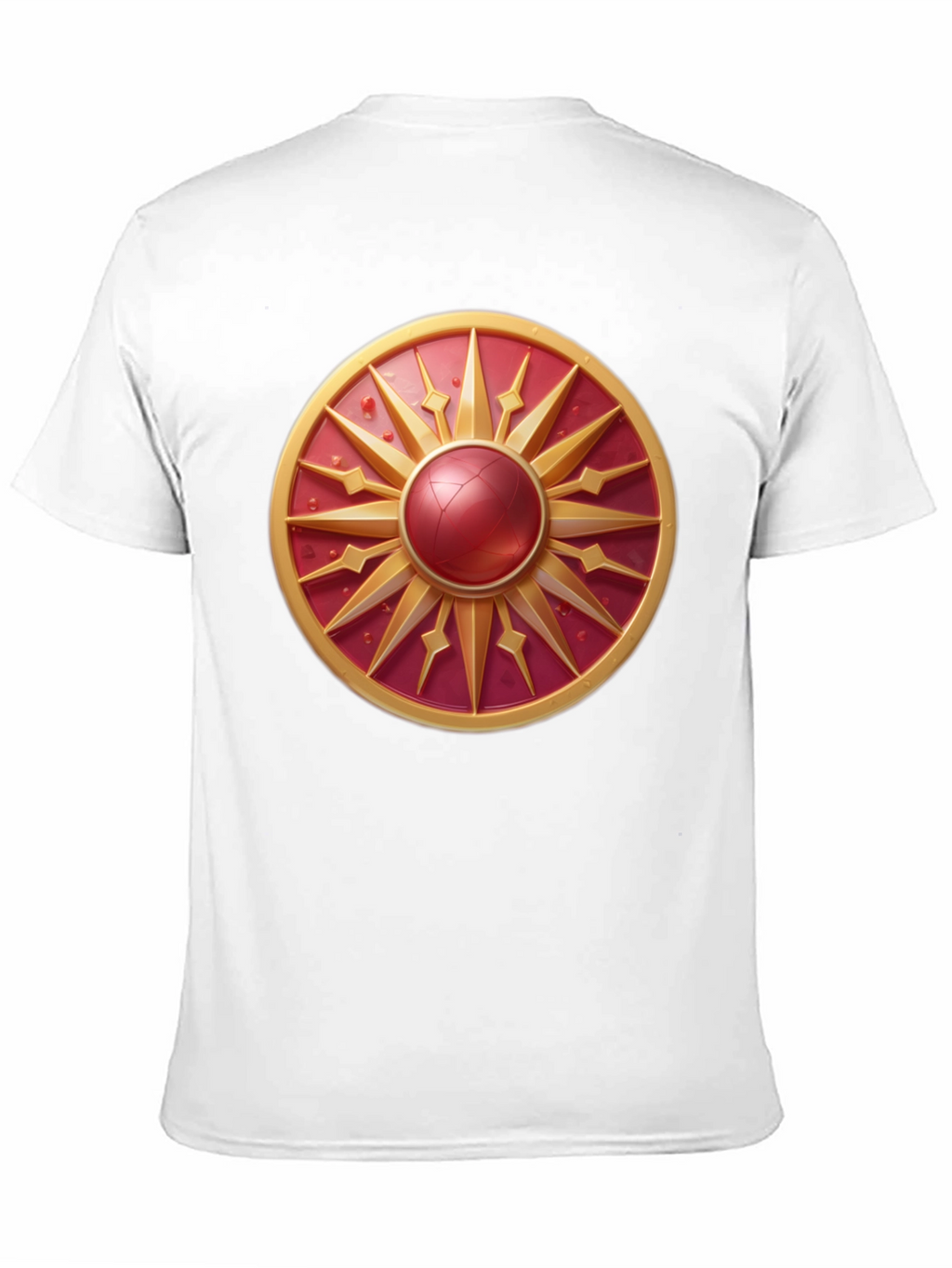 Sunburst Shield Graphic Tee - Bold Artistic Design