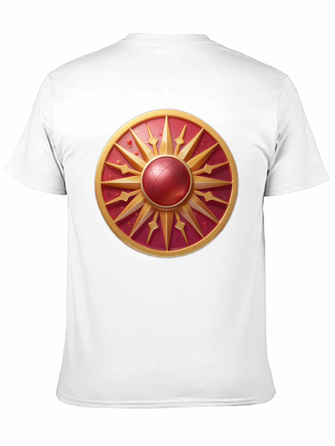 Sunburst Shield Graphic Tee - Bold Artistic Design