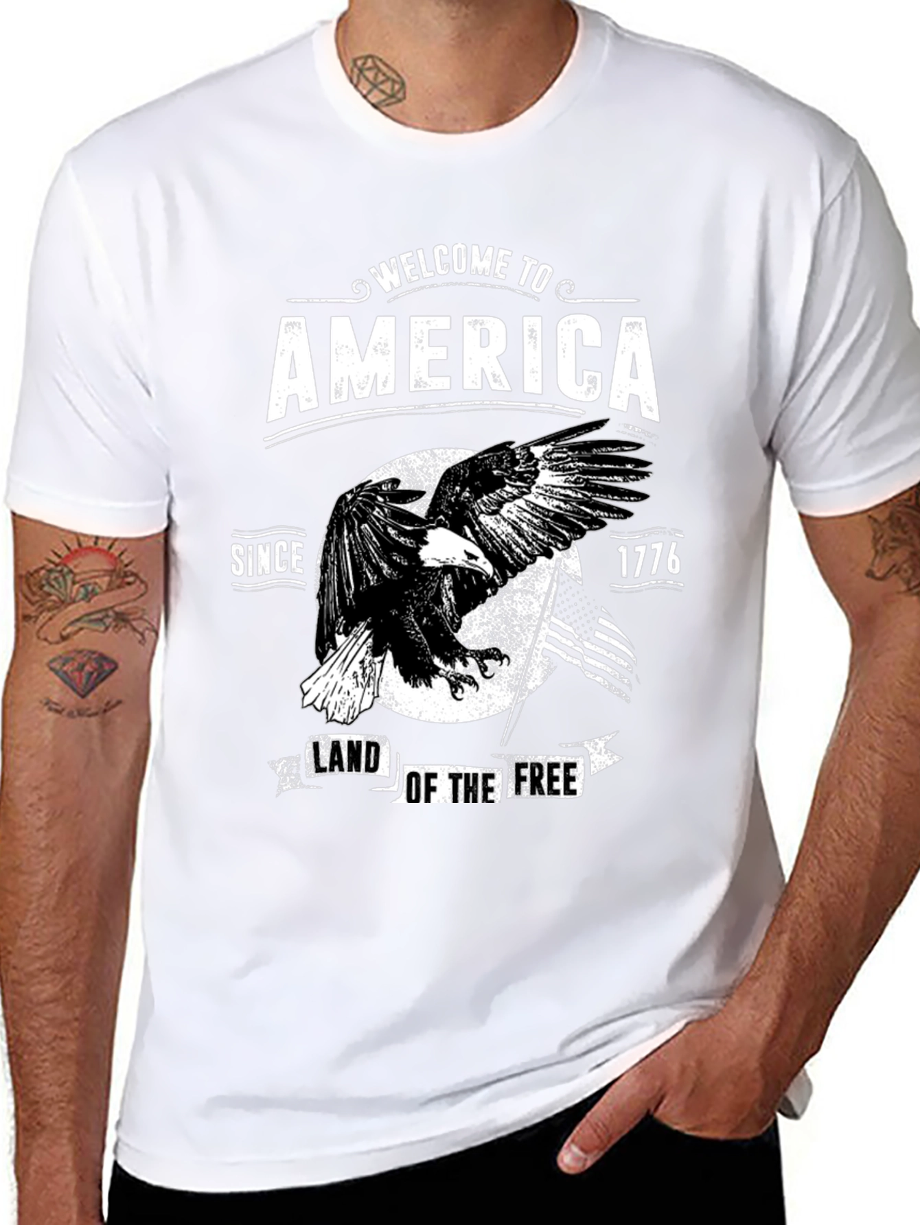 Welcome to America Patriotic Eagle T-Shirt