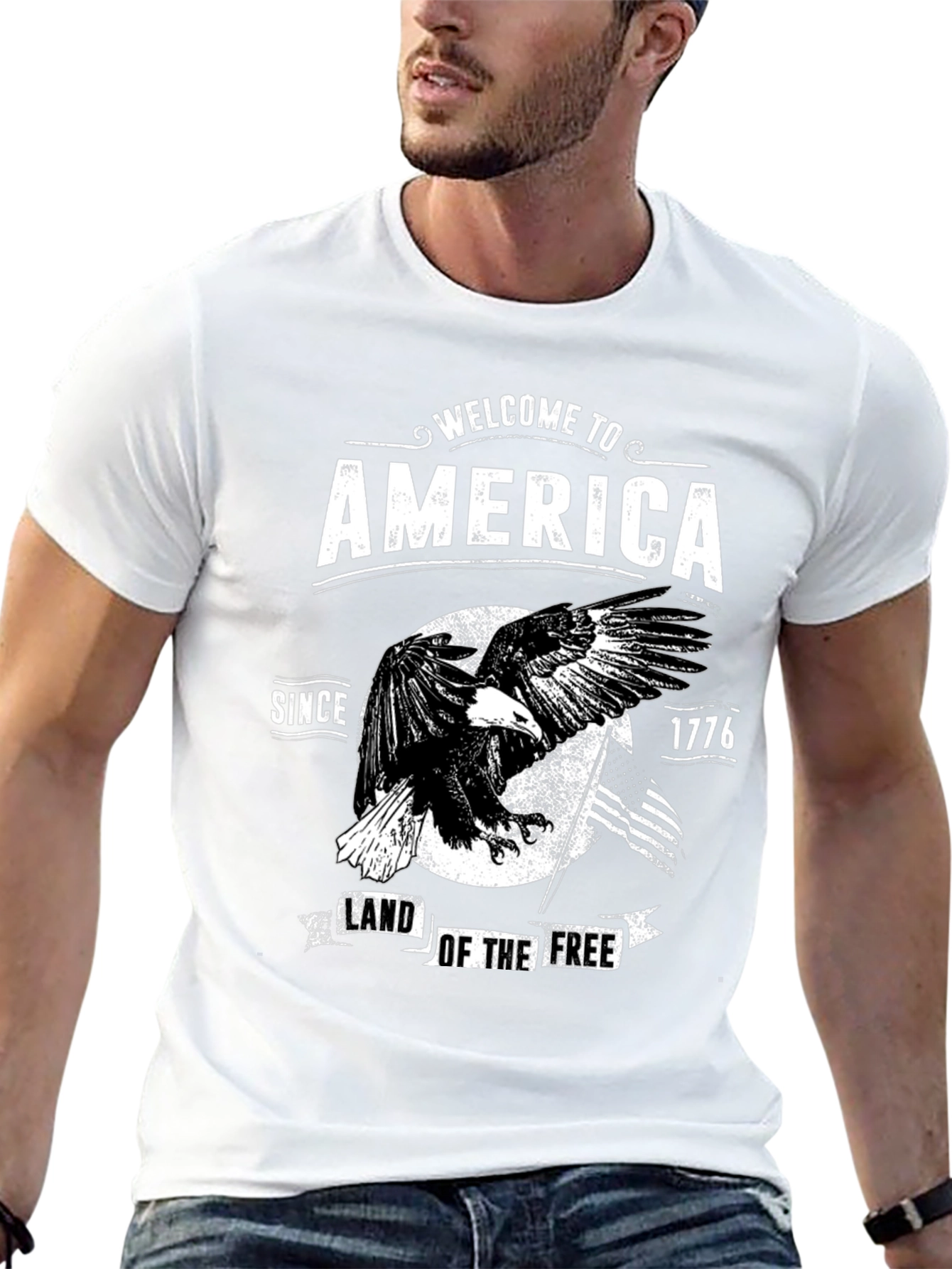 Welcome to America Patriotic Eagle T-Shirt