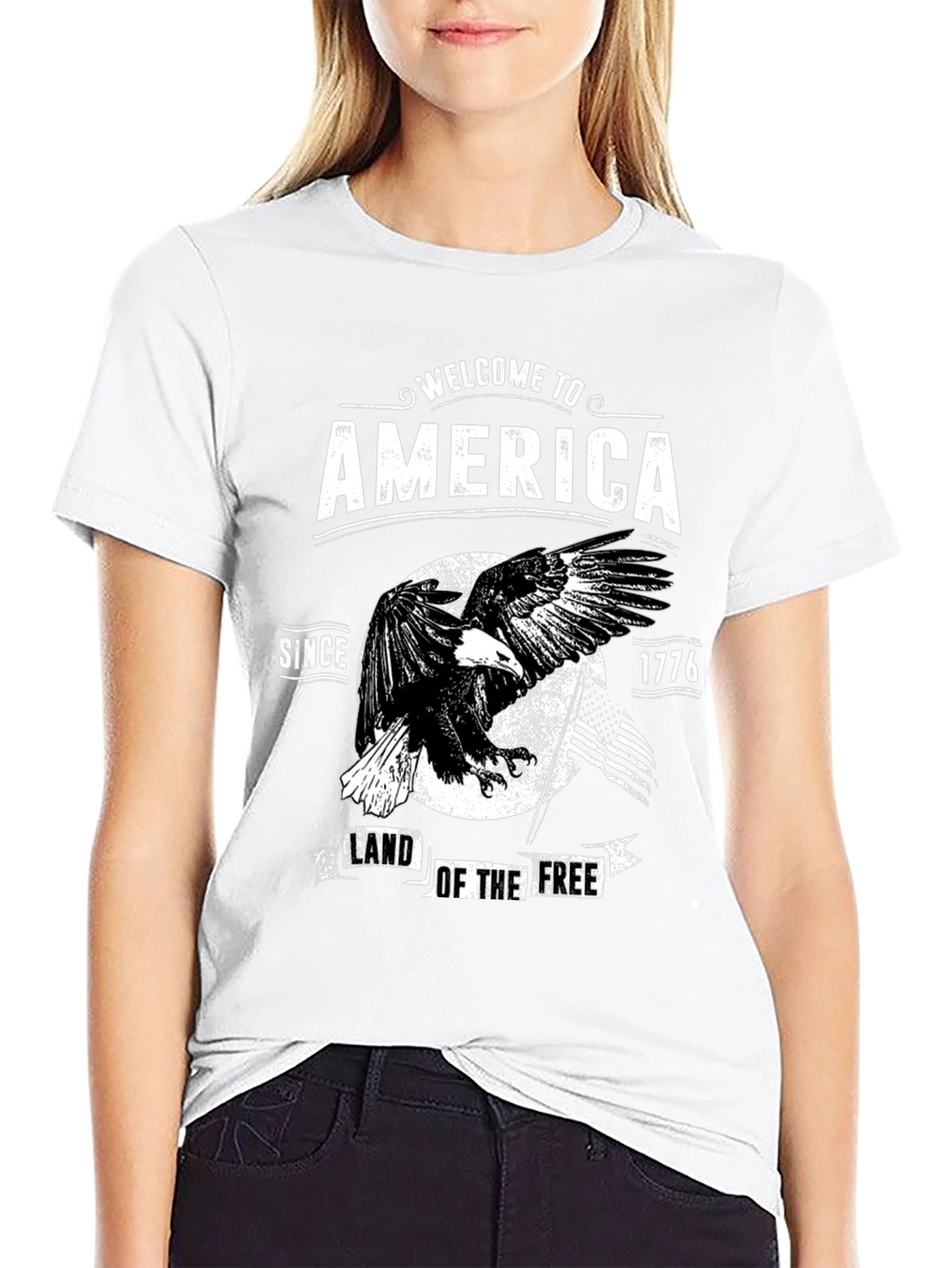 Welcome to America Patriotic Eagle T-Shirt