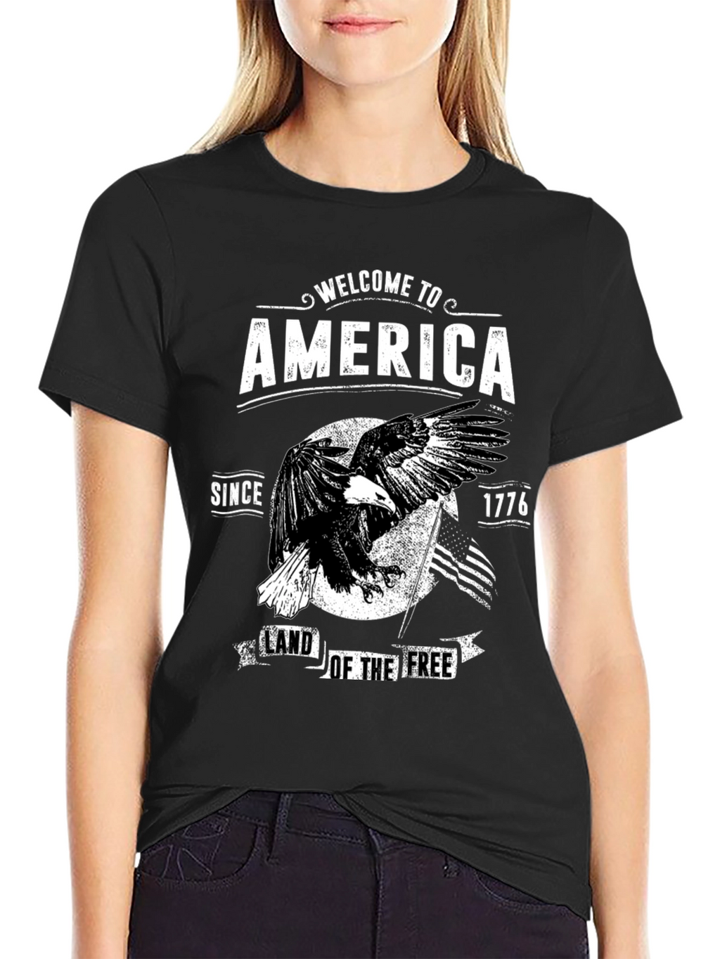 Welcome to America Patriotic Eagle T-Shirt