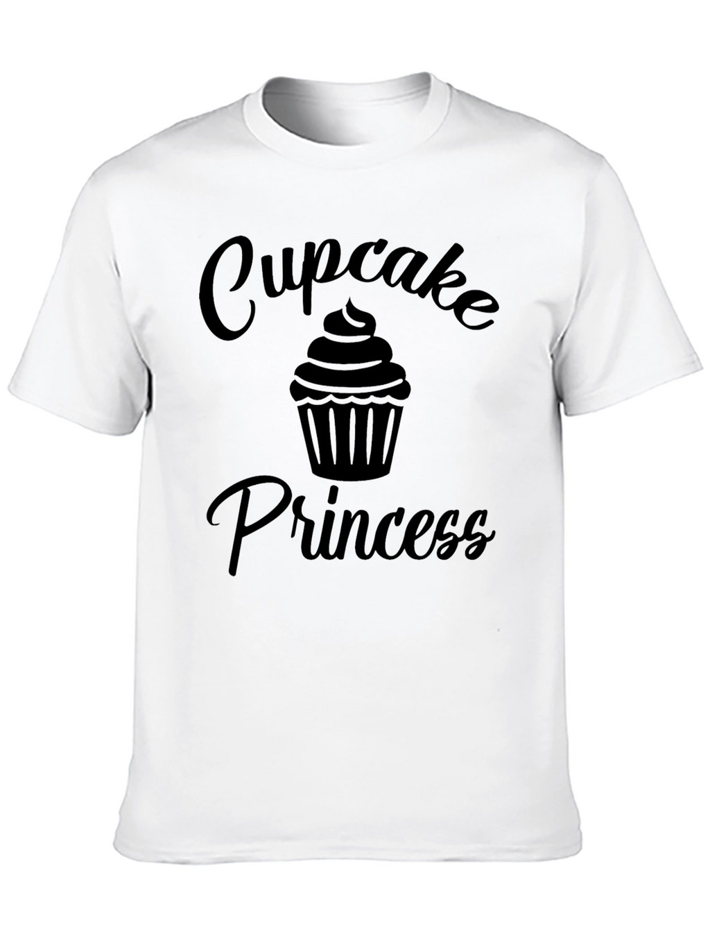 Cupcake Princess Black Graphic T-Shirt