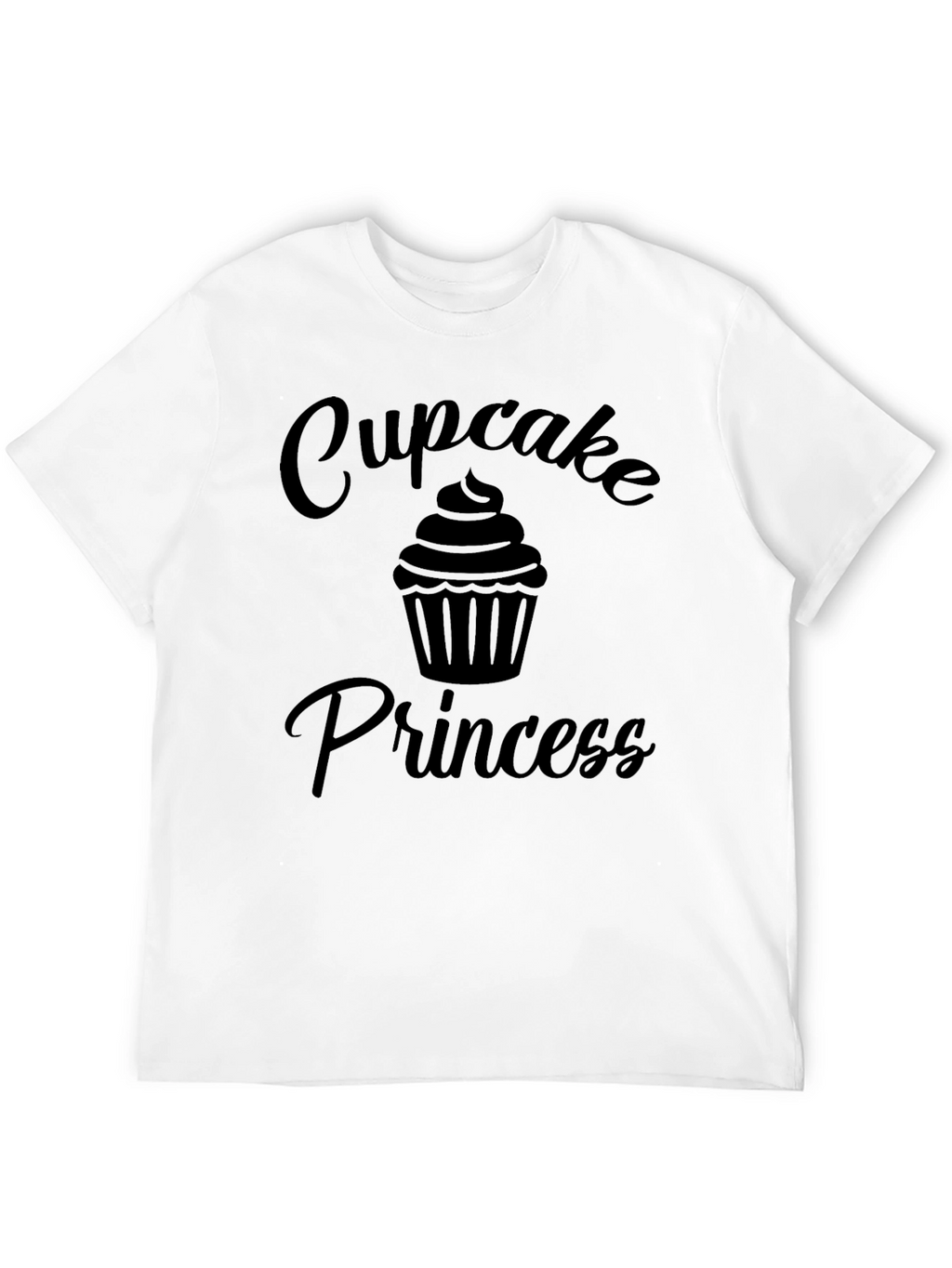 Cupcake Princess Black Graphic T-Shirt