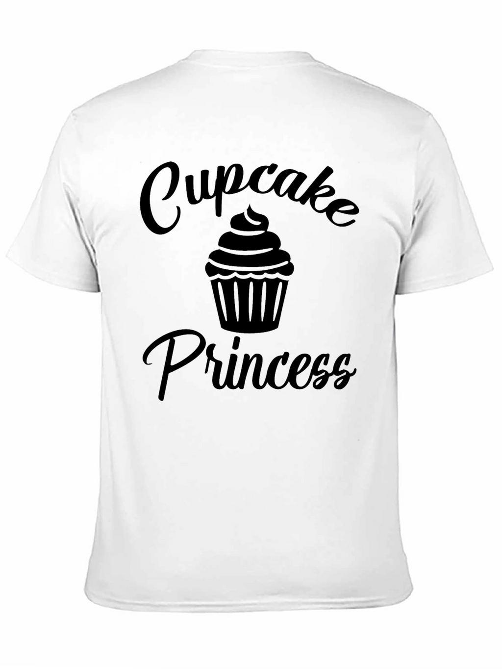 Cupcake Princess Black Graphic T-Shirt