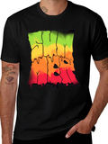 Rasta Drip Graphic Tee - Cool Streetwear Shirt