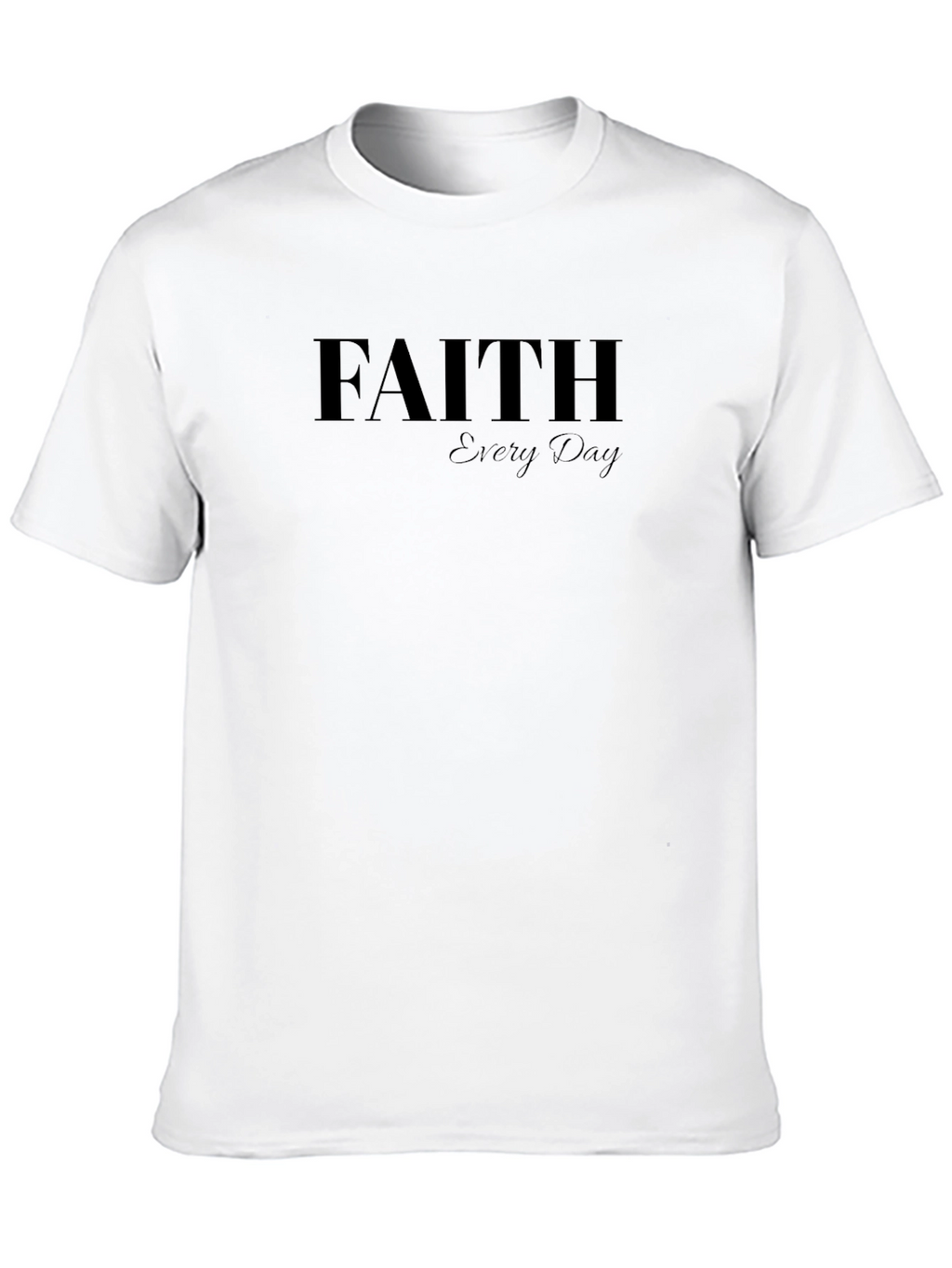 Faith Every Day Black Graphic Tee