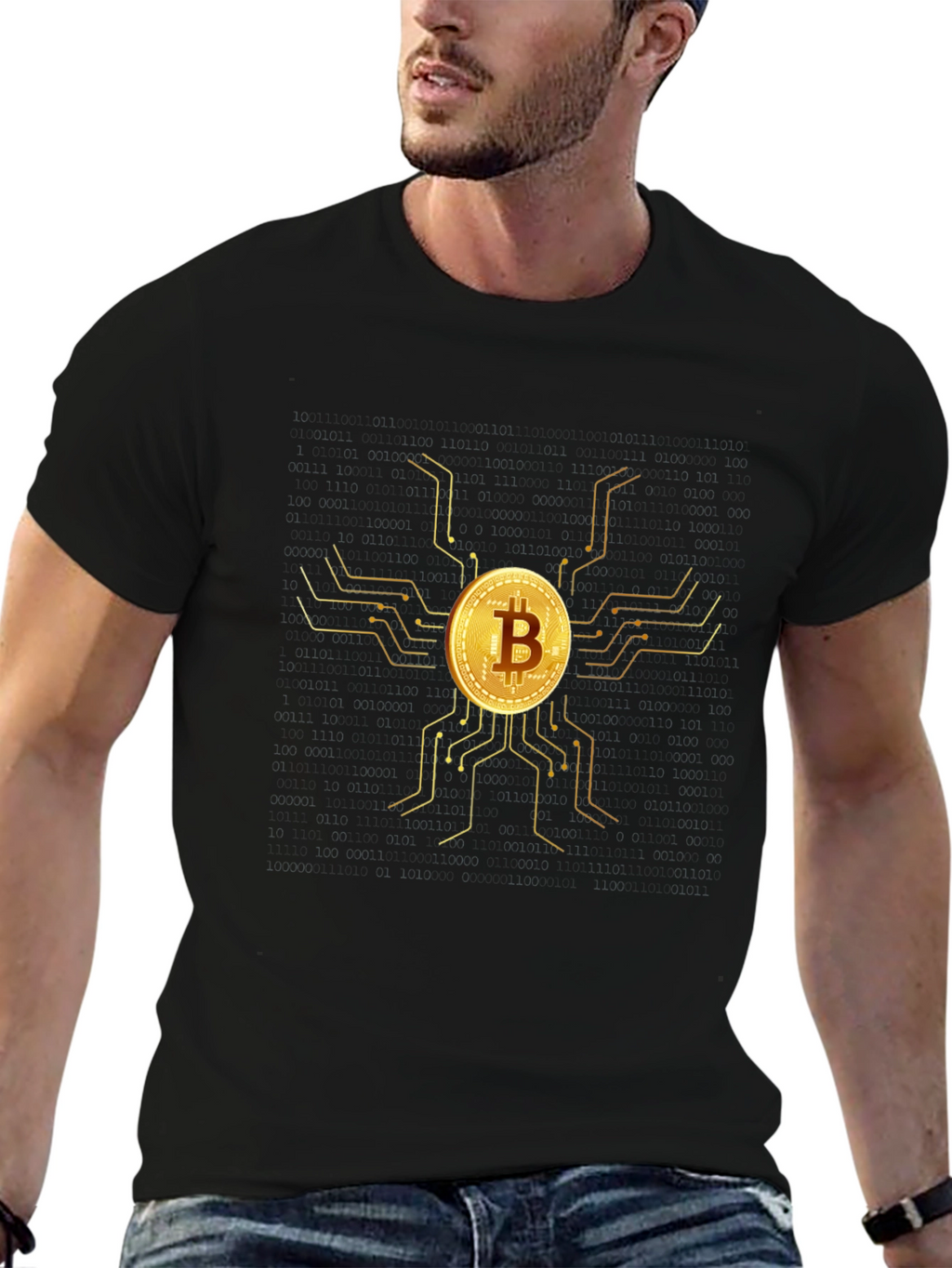 Bitcoin Circuit Black T-Shirt