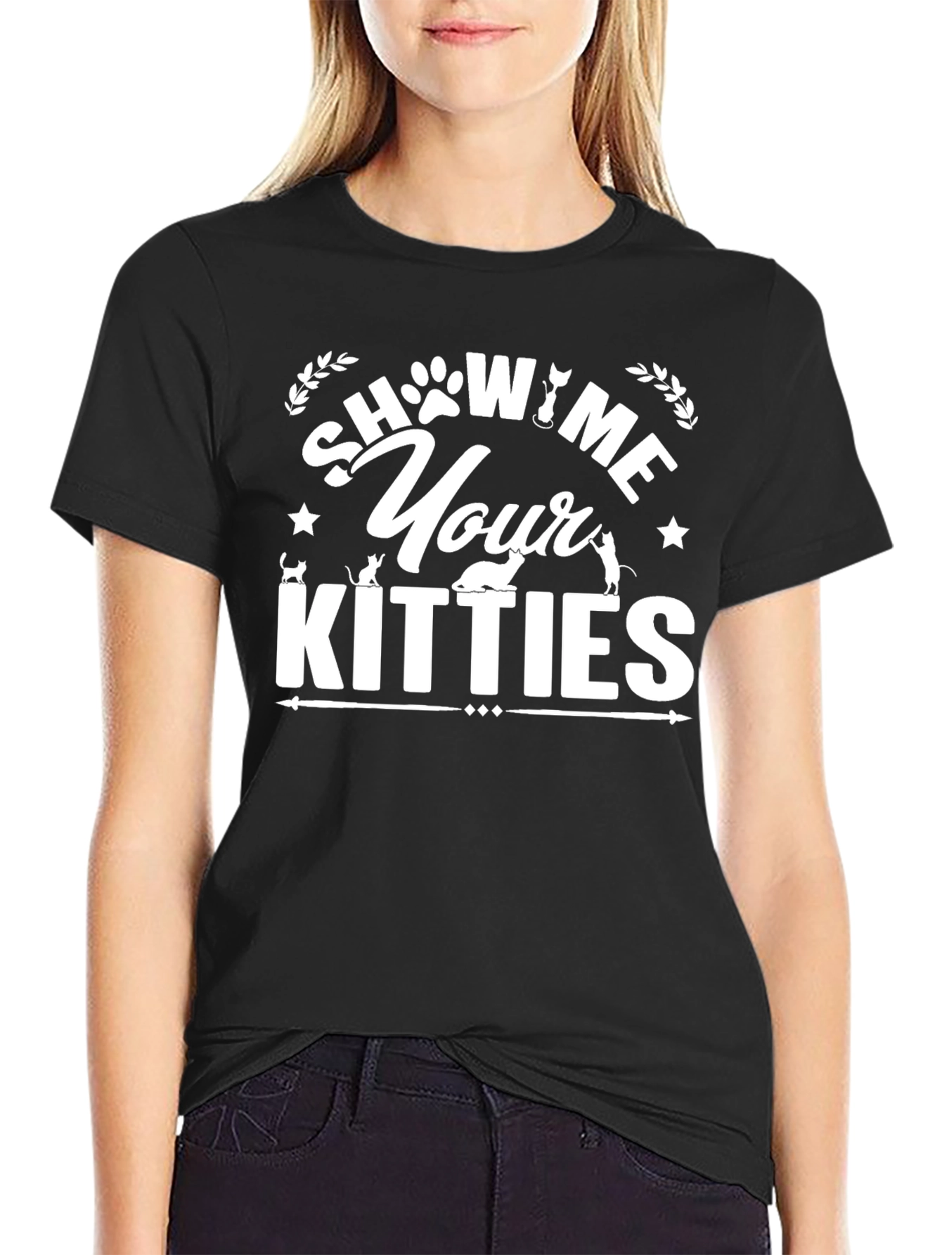 Show Me Your Kitties Graphic Tee - Novelty Cat Lover Shirt