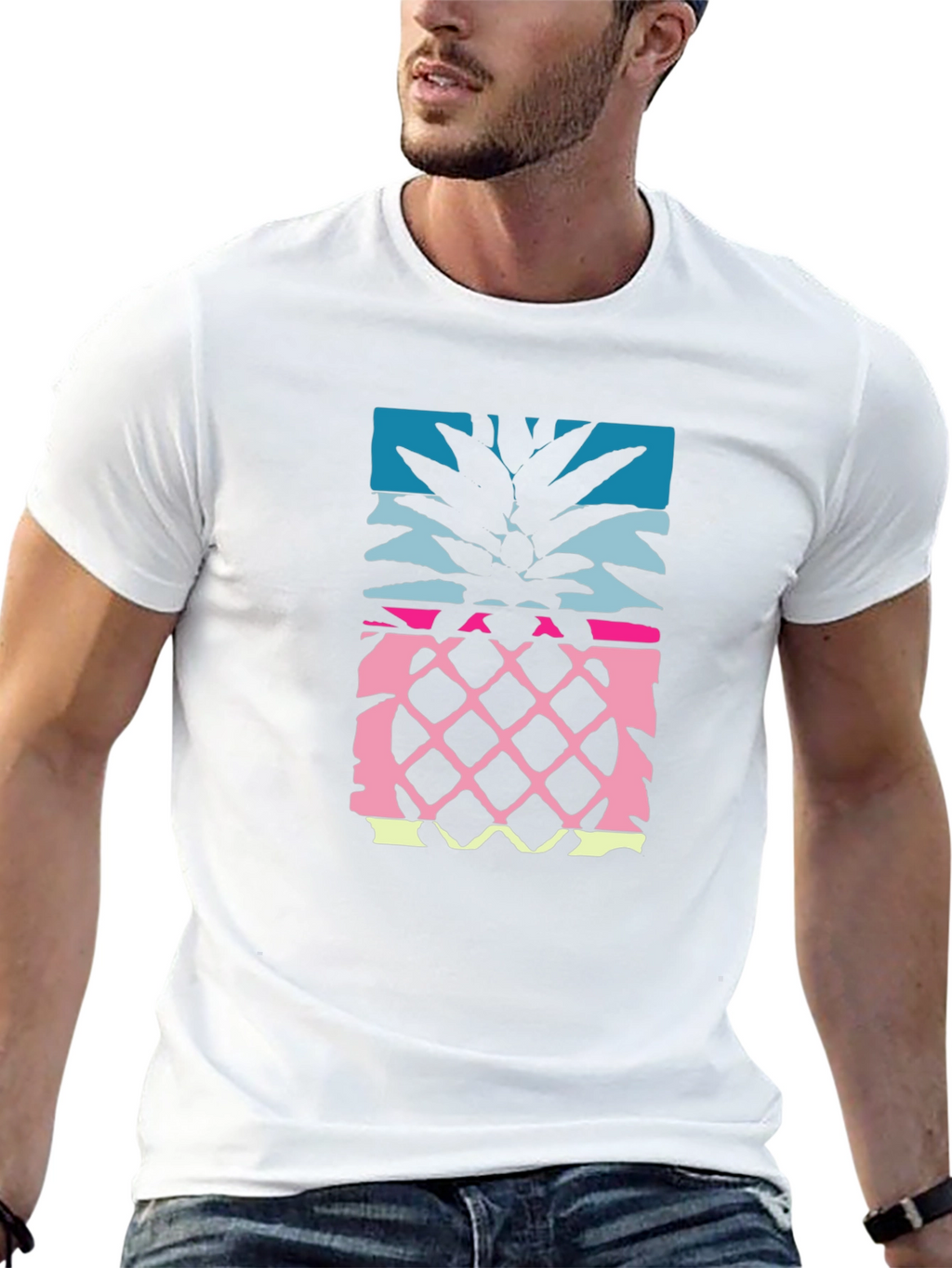 Tropical Pineapple Graphic T-Shirt